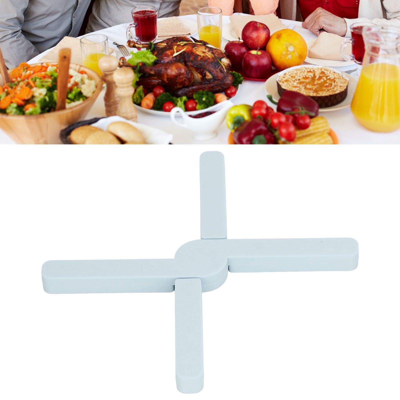 Silicone Trivet Thickened Foldable Heat Resistant Anti Slip Space Saving view 11