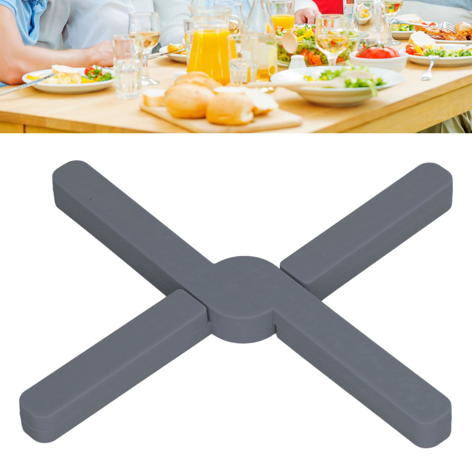 Silicone Trivet Thickened Foldable Heat Resistant Anti Slip Space Saving view 12