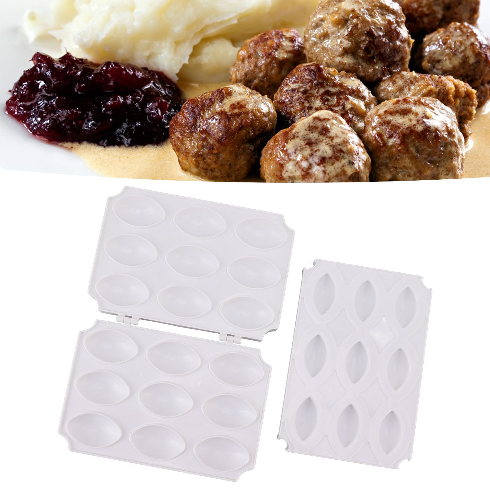 Meatball Making Mold ABS Meatloaf Maker Press Tool Dishwasher Safe Meatball view 12