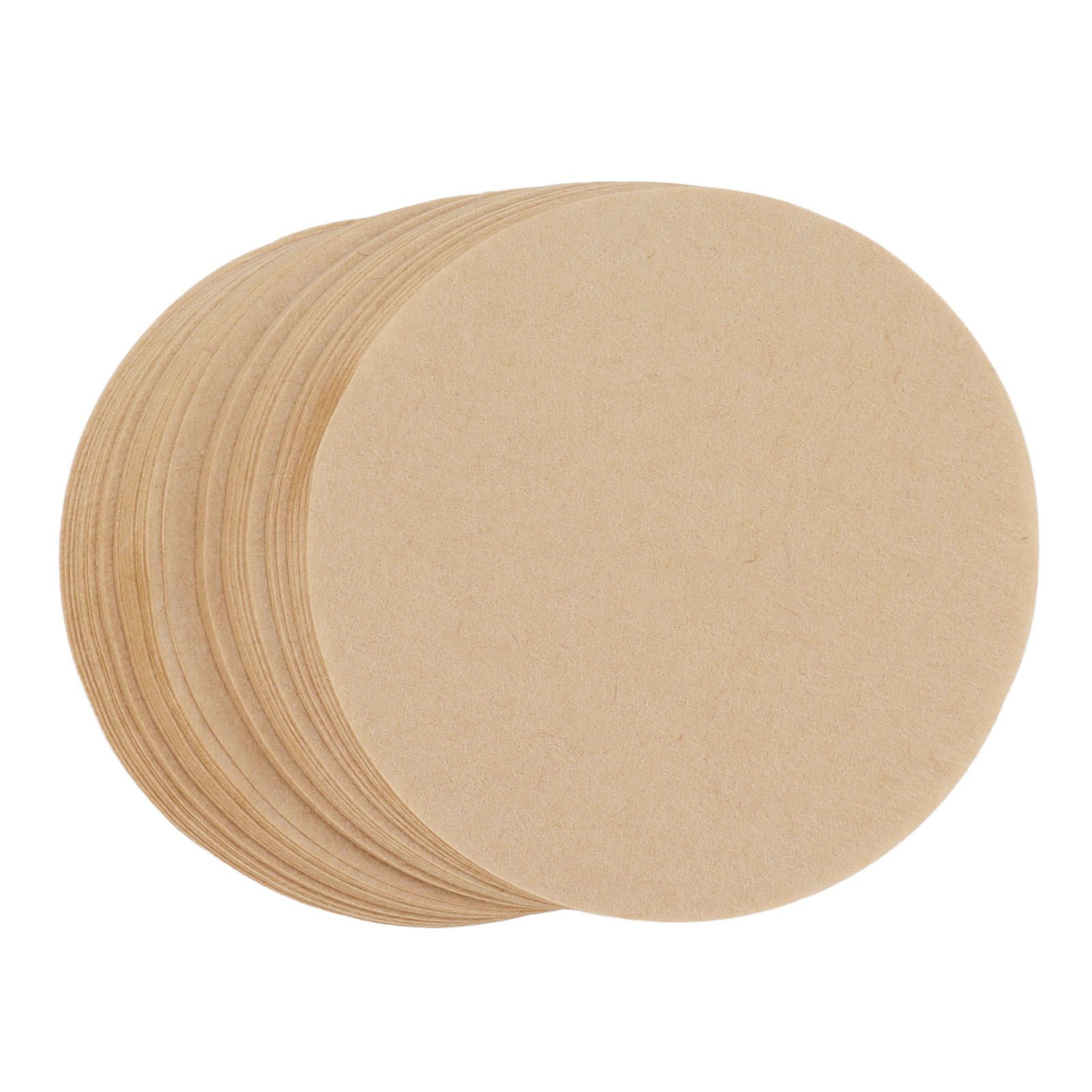 100Pcs 64mm Round Coffee Filter Unbleached Natural Coffee Filter Paper for 1 view 2