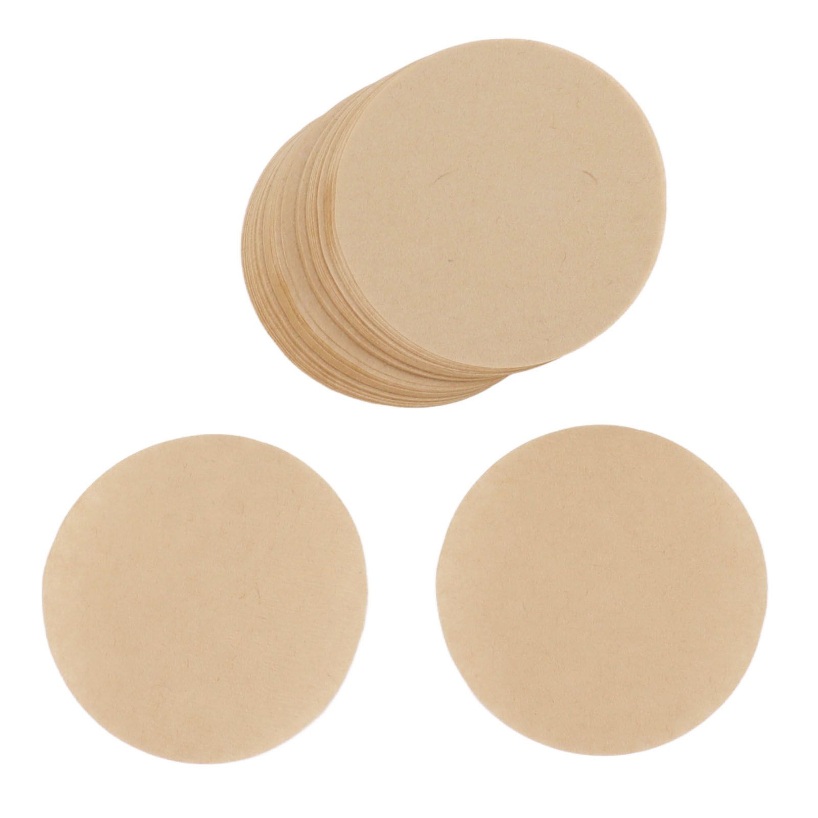 100Pcs 64mm Round Coffee Filter Unbleached Natural Coffee Filter Paper for 1 view 6