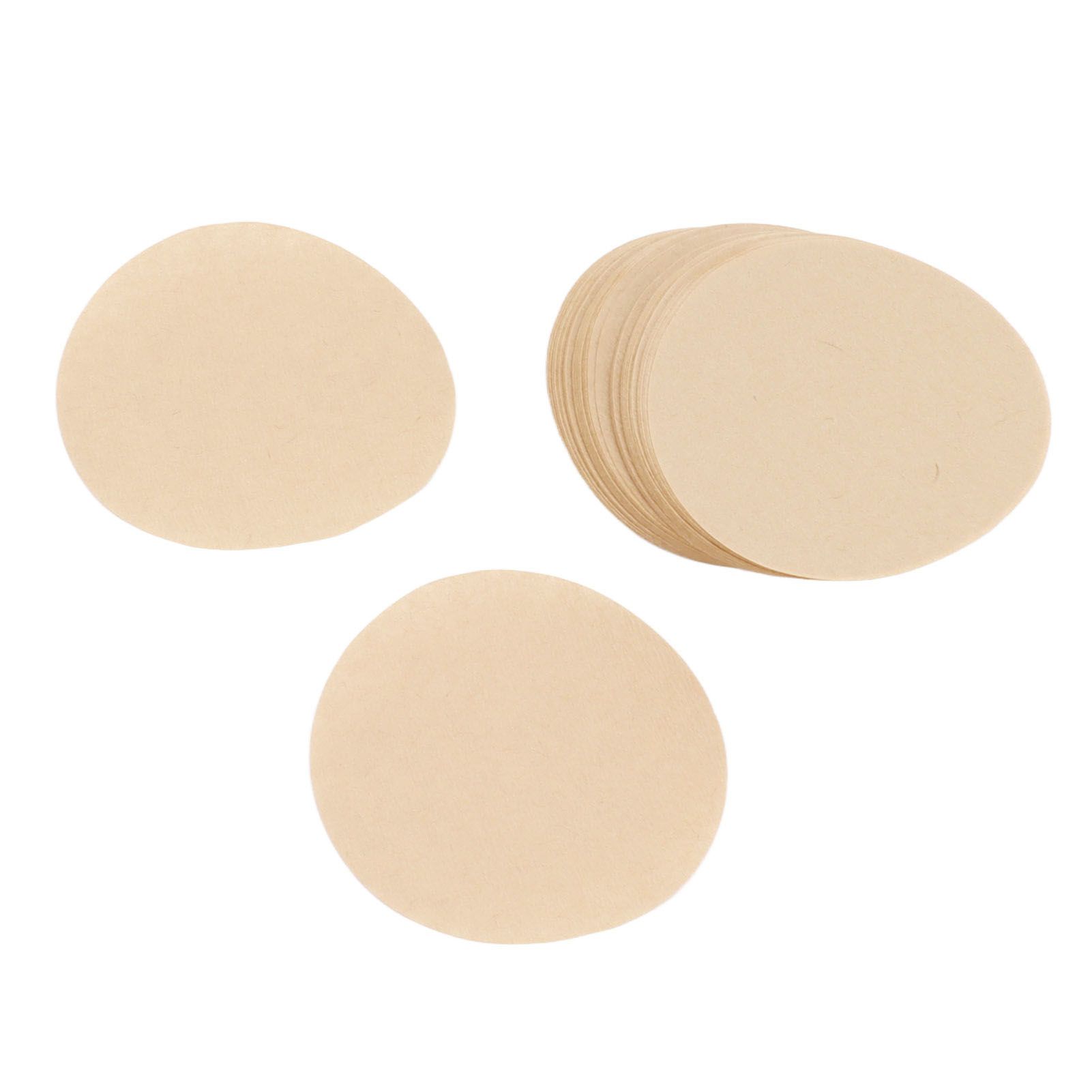 100Pcs 64mm Round Coffee Filter Unbleached Natural Coffee Filter Paper for 1 view 7