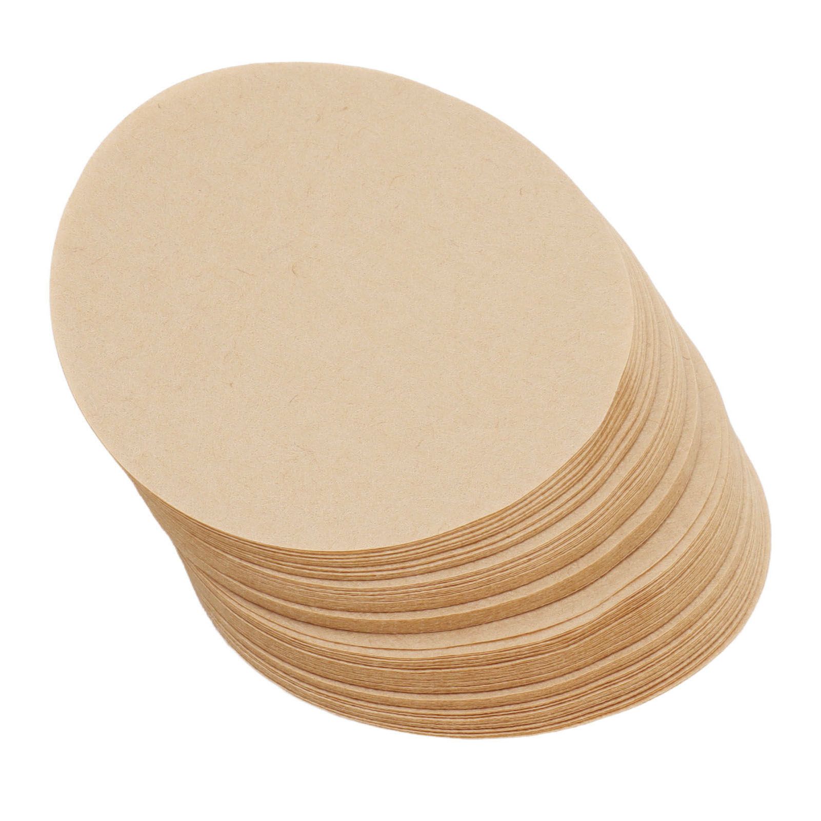 100Pcs 64mm Round Coffee Filter Unbleached Natural Coffee Filter Paper for 1 view 9