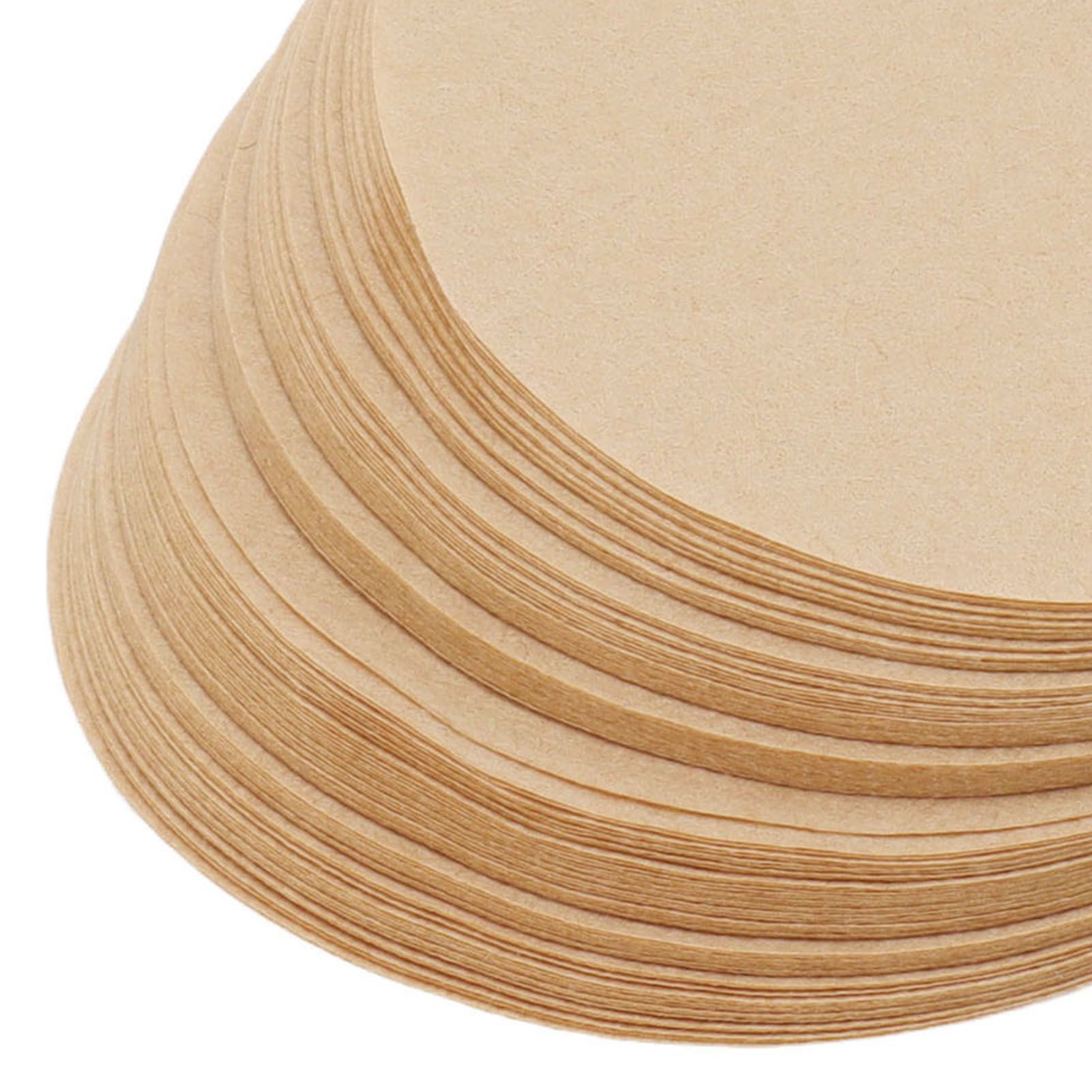 100Pcs 64mm Round Coffee Filter Unbleached Natural Coffee Filter Paper for 1 view 13