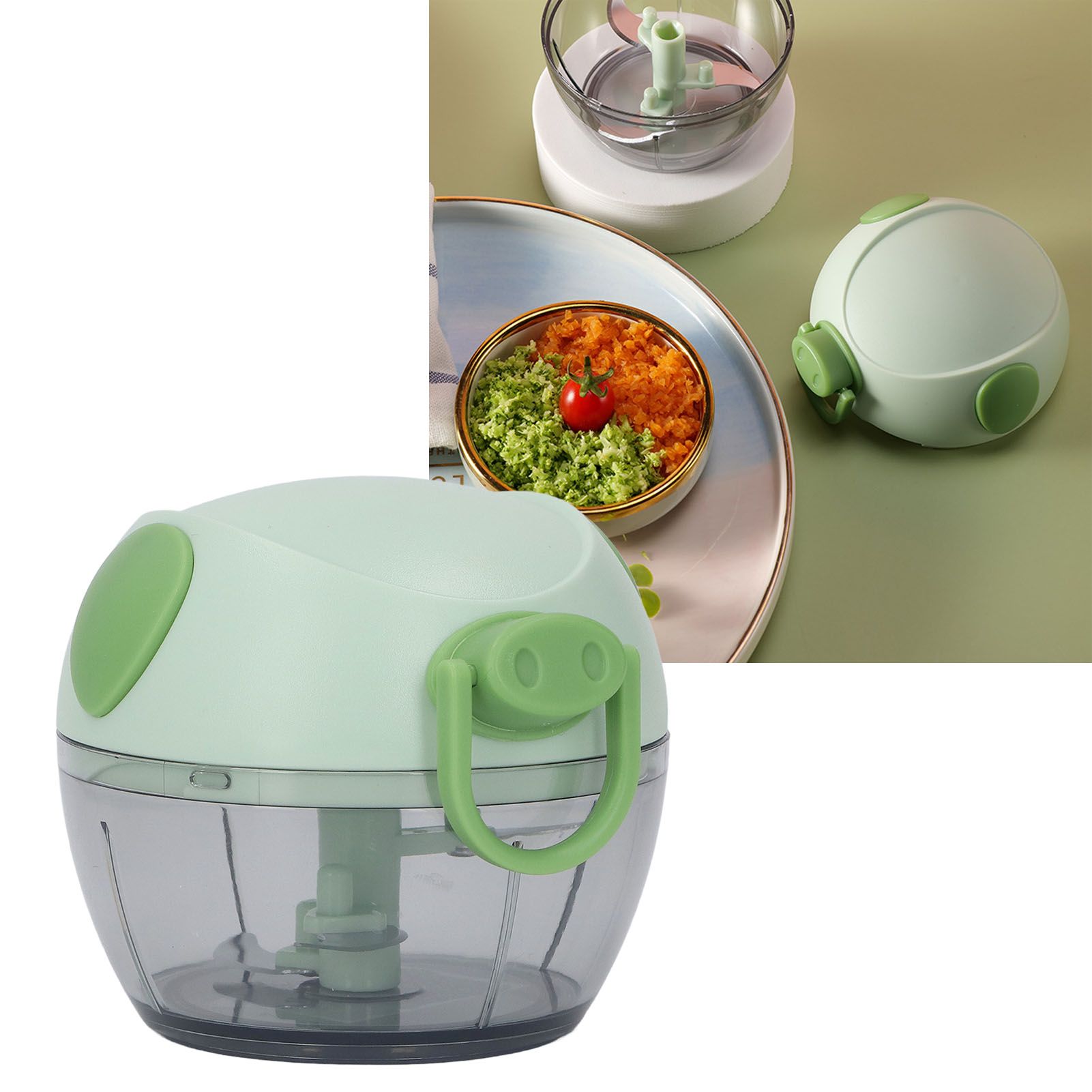 Manual Garlic Chopper Multifunctional Mini Hand Pull String Garlic Mincer Food view 12