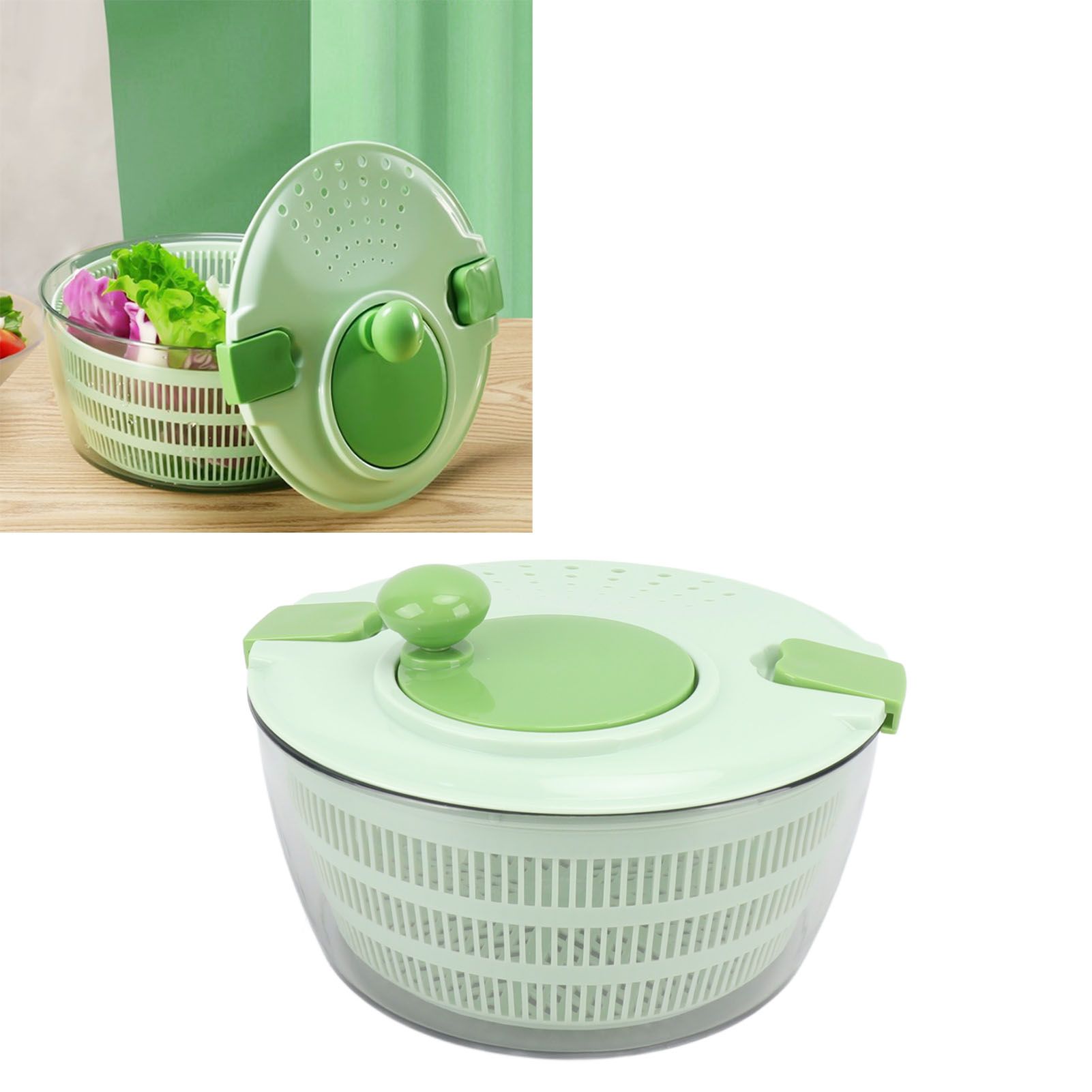 Salad Spinner Plastic Time Saving Fast Mixing Washable Rotatable Veggie Washer view 12
