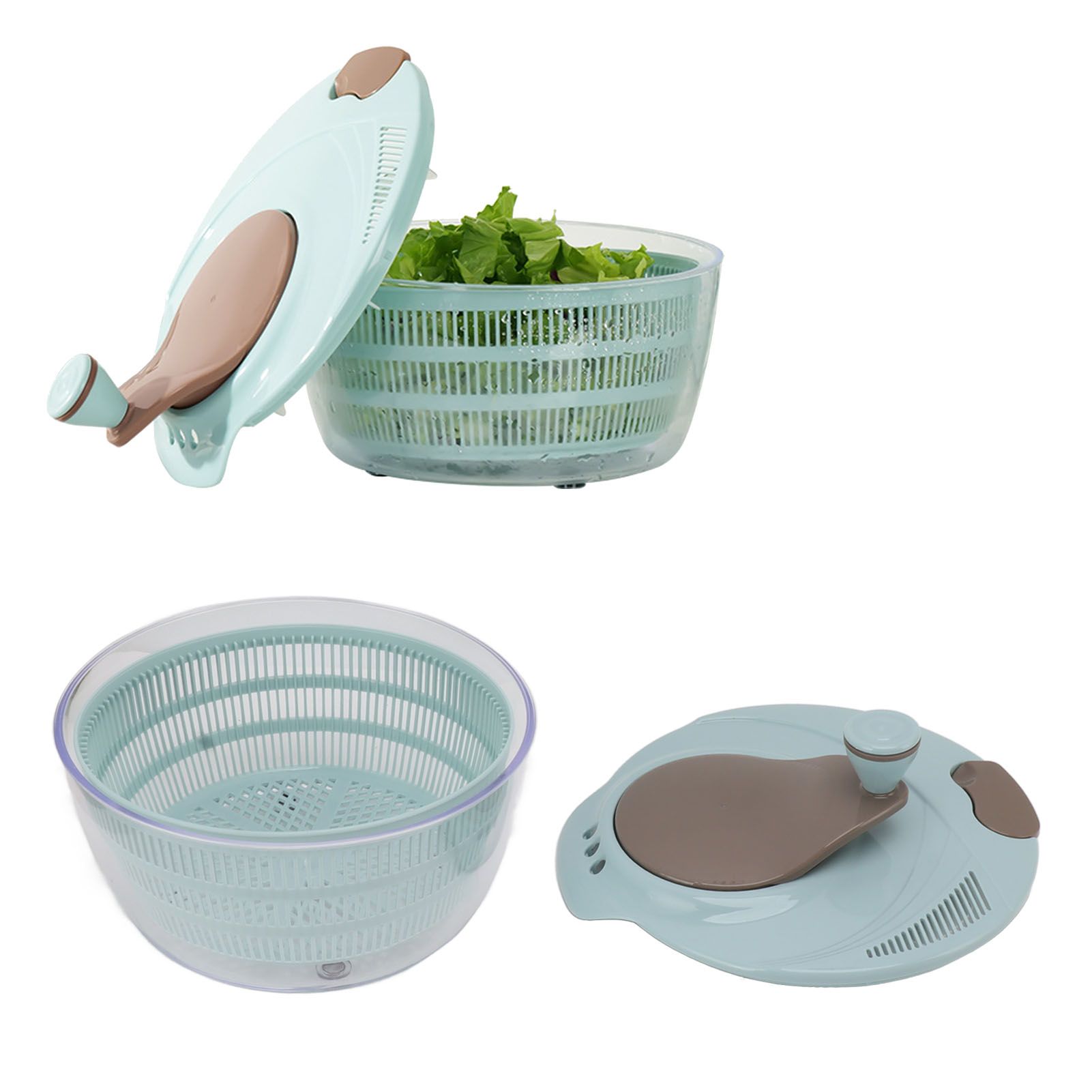 Salad Spinner Plastic Time Saving Fast Mixing Washable Rotatable Veggie Washer view 12