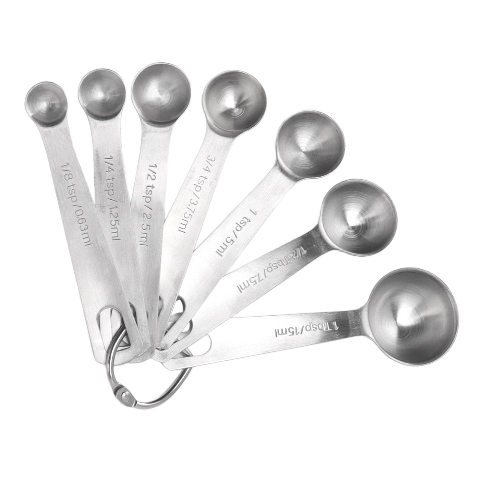 7 PCS Stainless Steel Measuring Spoons Set Small Measuring Teaspoons Baking view 3
