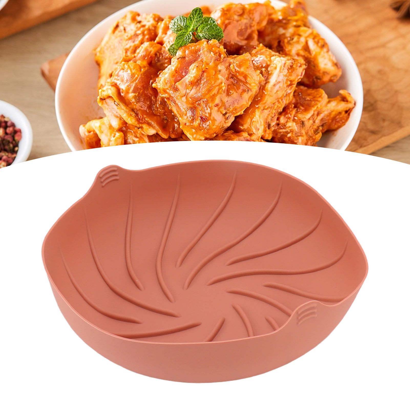 Fryer Silicone Liner Heat Resistant Silicone Fryer Liner Basket Reusable Round view 11