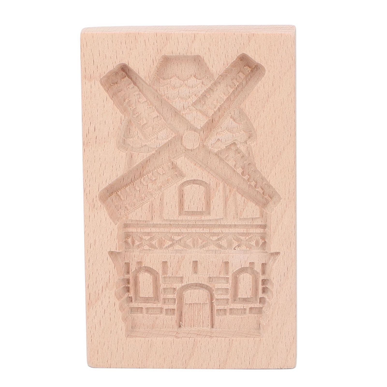 Wooden Cookie Mould Beechwood Reusable Washable Biscuit Press Stamp Mold for