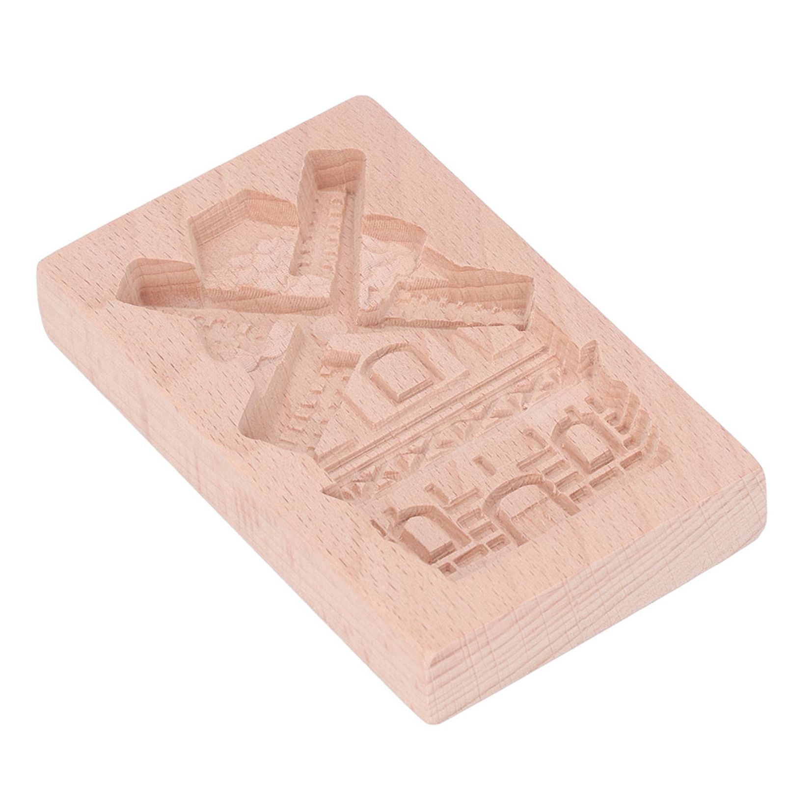 Wooden Cookie Mould Beechwood Reusable Washable Biscuit Press Stamp Mold for view 6
