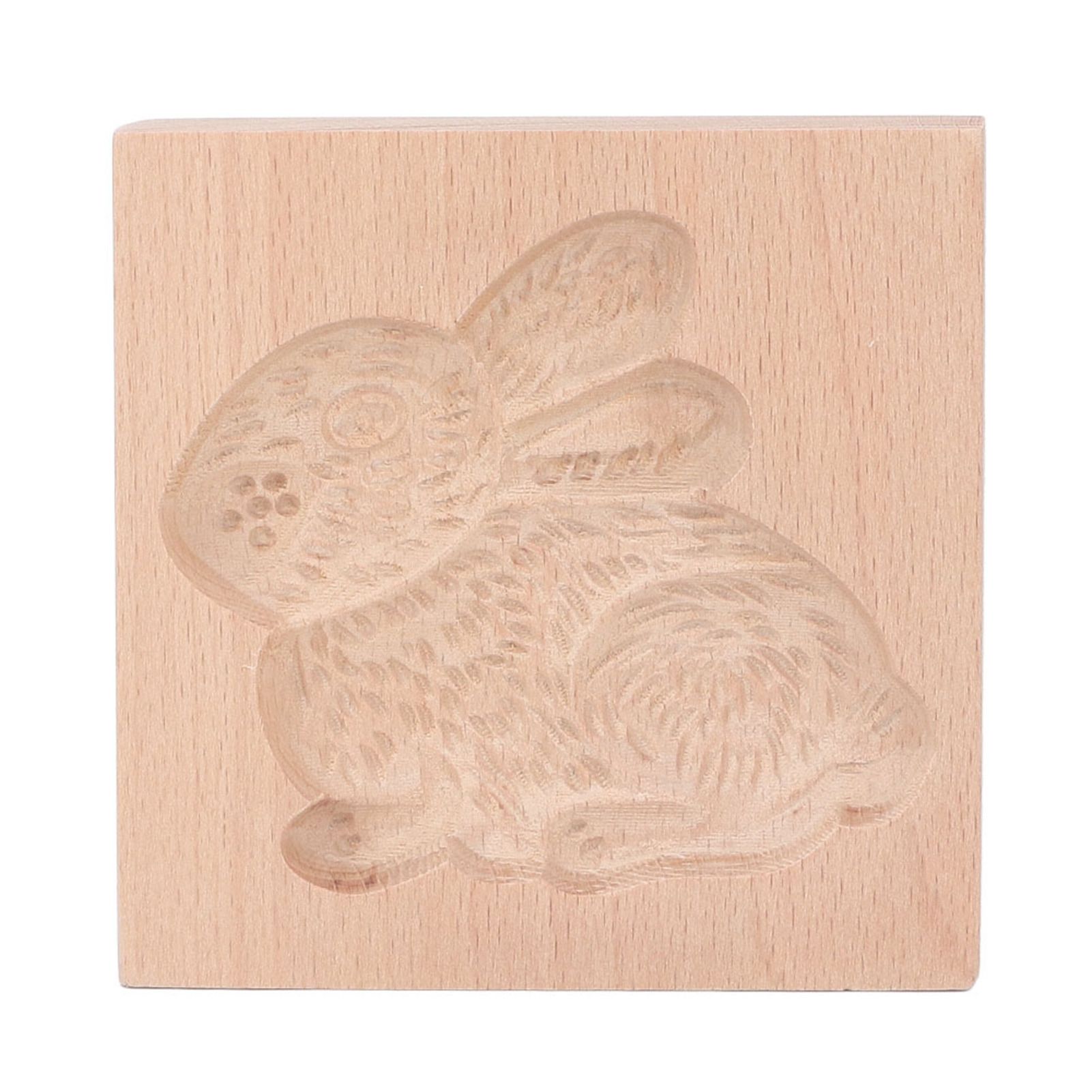 Wooden Cookie Mould Beechwood Reusable Washable Biscuit Press Stamp Mold for
