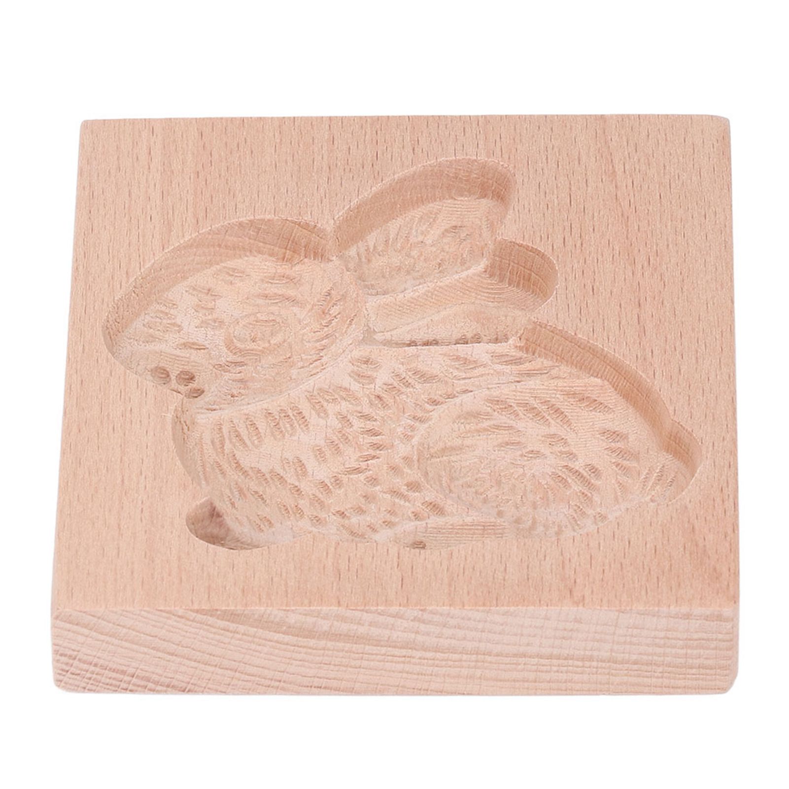 Wooden Cookie Mould Beechwood Reusable Washable Biscuit Press Stamp Mold for view 3