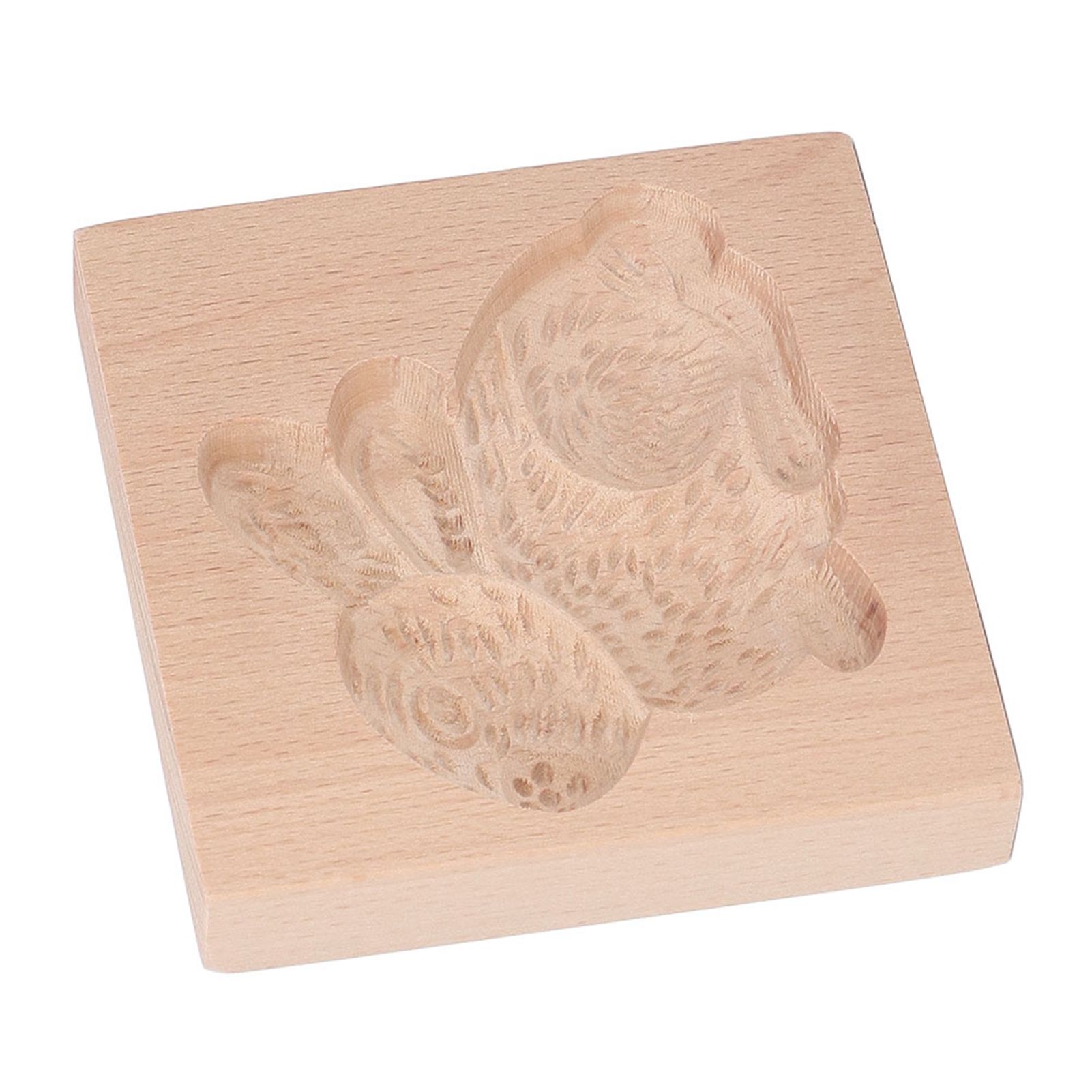 Wooden Cookie Mould Beechwood Reusable Washable Biscuit Press Stamp Mold for view 4