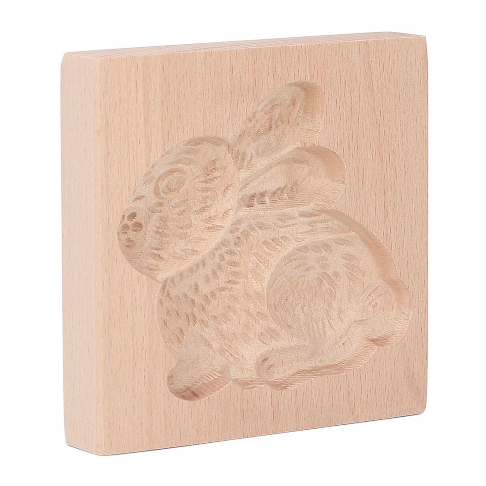 Wooden Cookie Mould Beechwood Reusable Washable Biscuit Press Stamp Mold for view 5