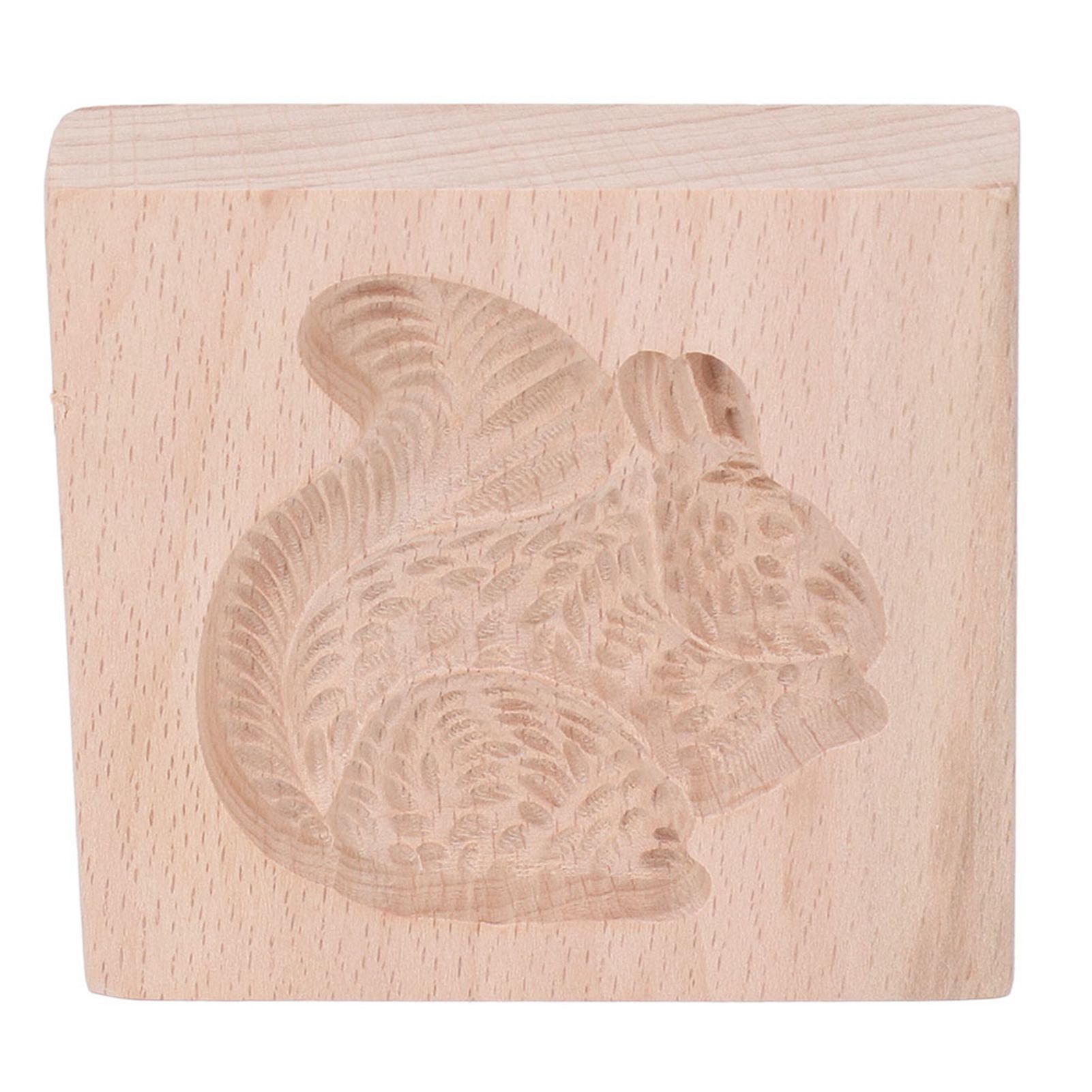 Wooden Cookie Mould Beechwood Reusable Washable Biscuit Press Stamp Mold for
