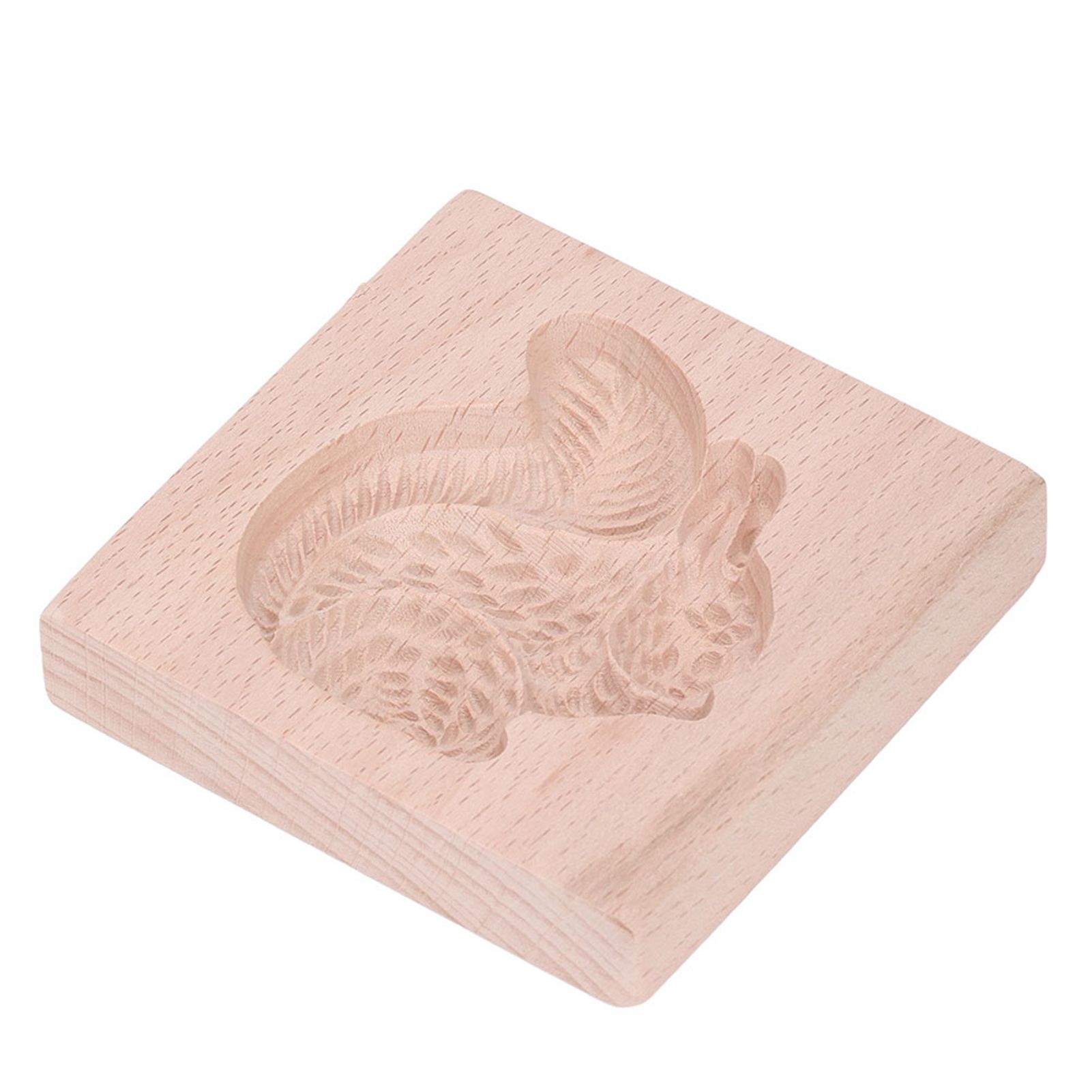 Wooden Cookie Mould Beechwood Reusable Washable Biscuit Press Stamp Mold for view 2