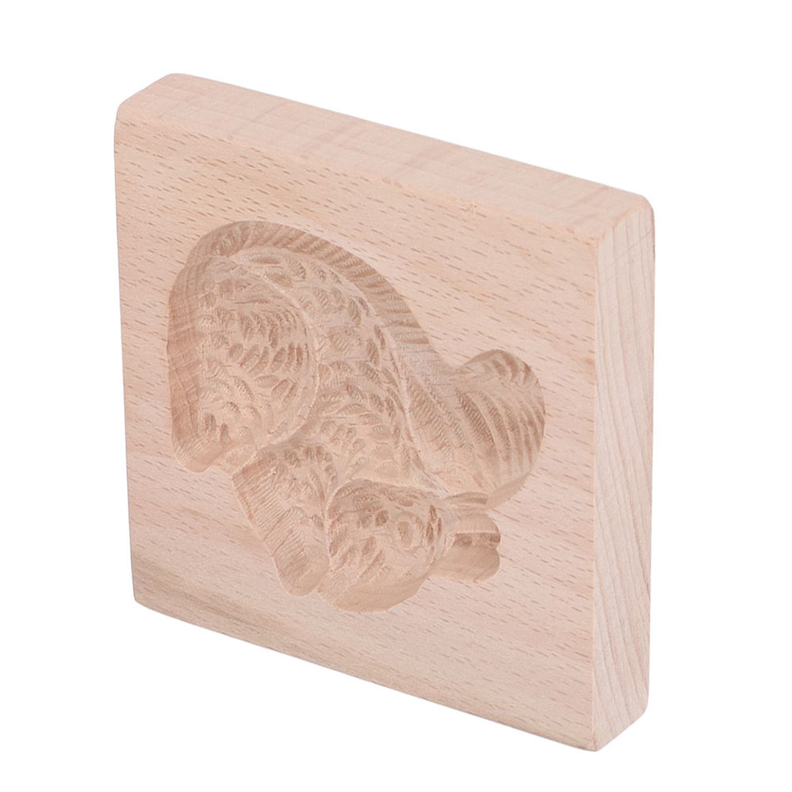 Wooden Cookie Mould Beechwood Reusable Washable Biscuit Press Stamp Mold for view 4