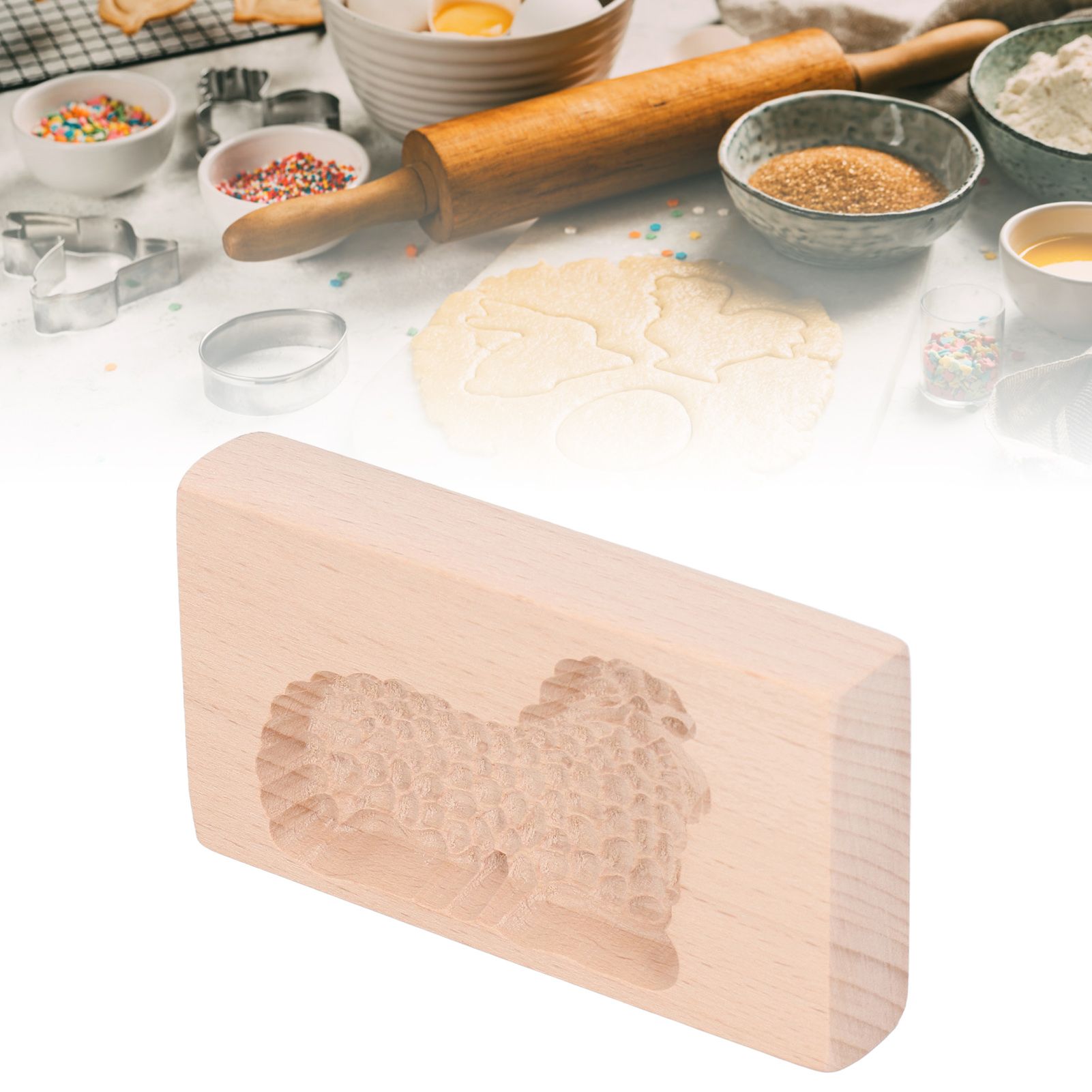 Animal Cookie Mold Lovely Vivid Wooden Biscuit Press Stamp Easy Demoulding view 12