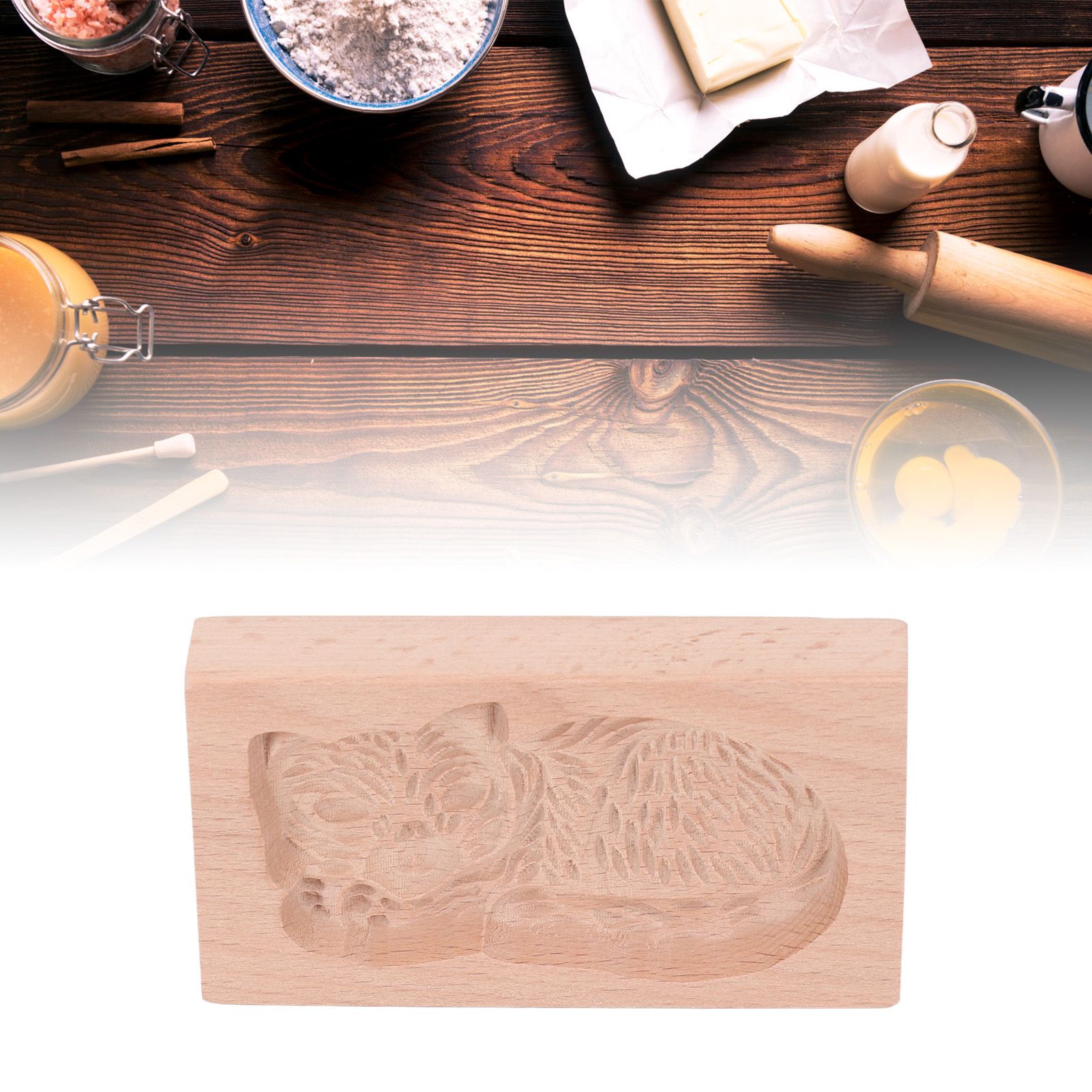 Animal Cookie Mold Lovely Vivid Wooden Biscuit Press Stamp Easy Demoulding view 11