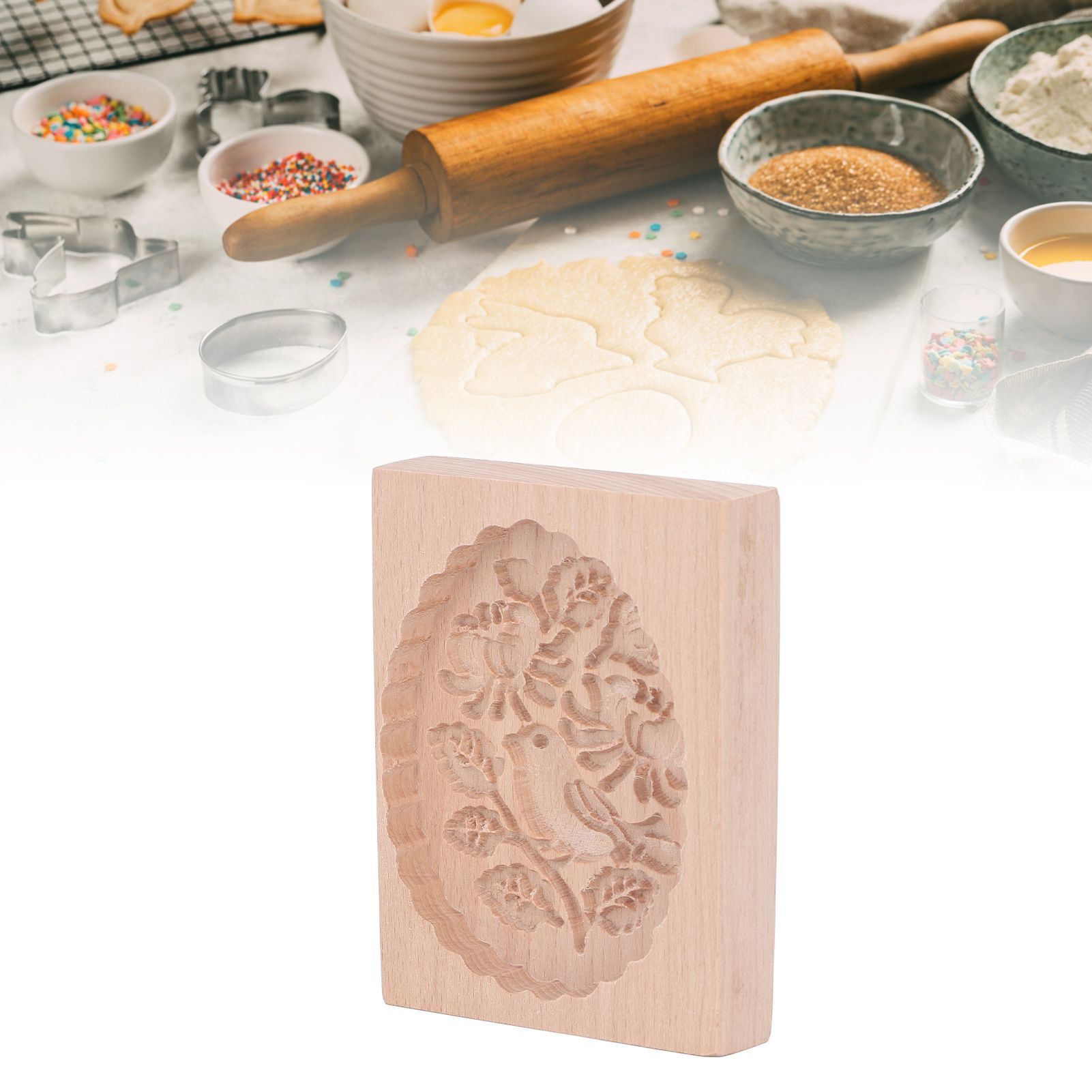 Animal Cookie Mold Lovely Vivid Wooden Biscuit Press Stamp Easy Demoulding view 12