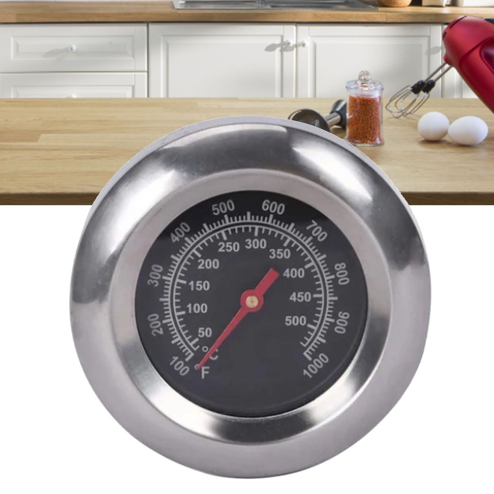 Grill Thermometer Alloy Steel High Accuracy M10 Thread Clear Scale Easy view 12