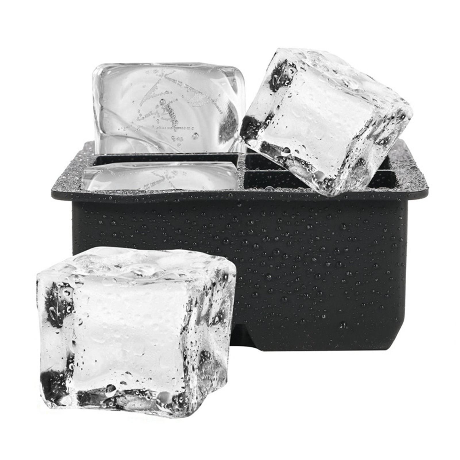 Ice Cube Tray 6 Grids Easy Release Silicone Square and Round with Lid Ice Cube view 2