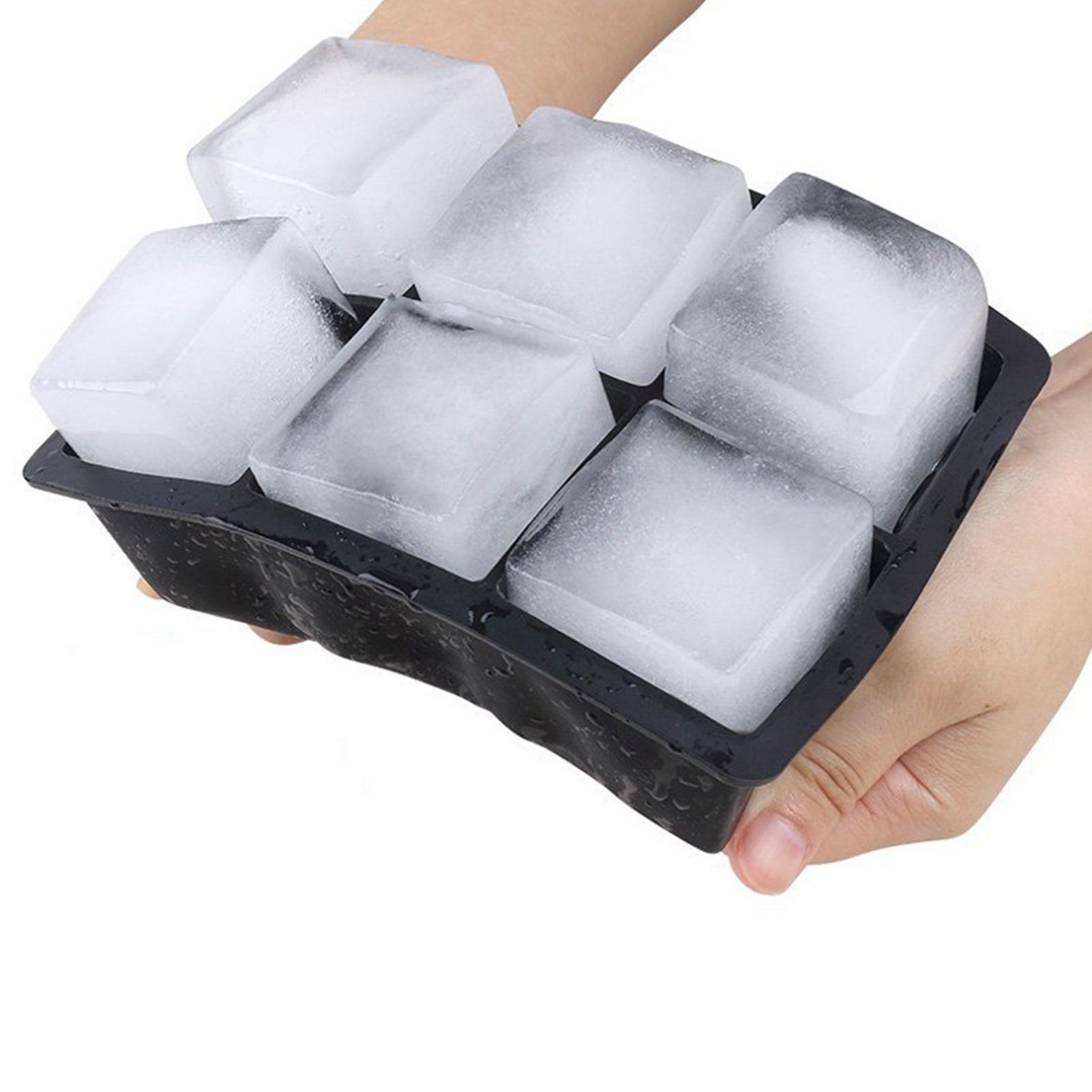 Ice Cube Tray 6 Grids Easy Release Silicone Square and Round with Lid Ice Cube view 11