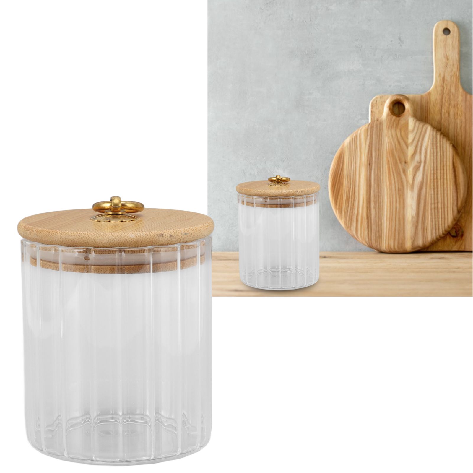 Food Storage Jar Clear Glass Canning Jar Moisture Proof with Sealed Lid for view 10