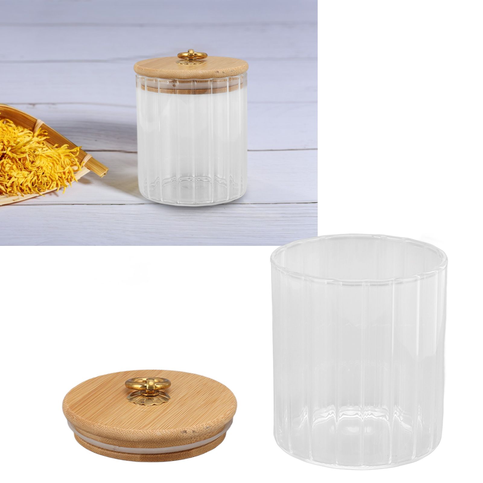 Food Storage Jar Clear Glass Canning Jar Moisture Proof with Sealed Lid for view 11