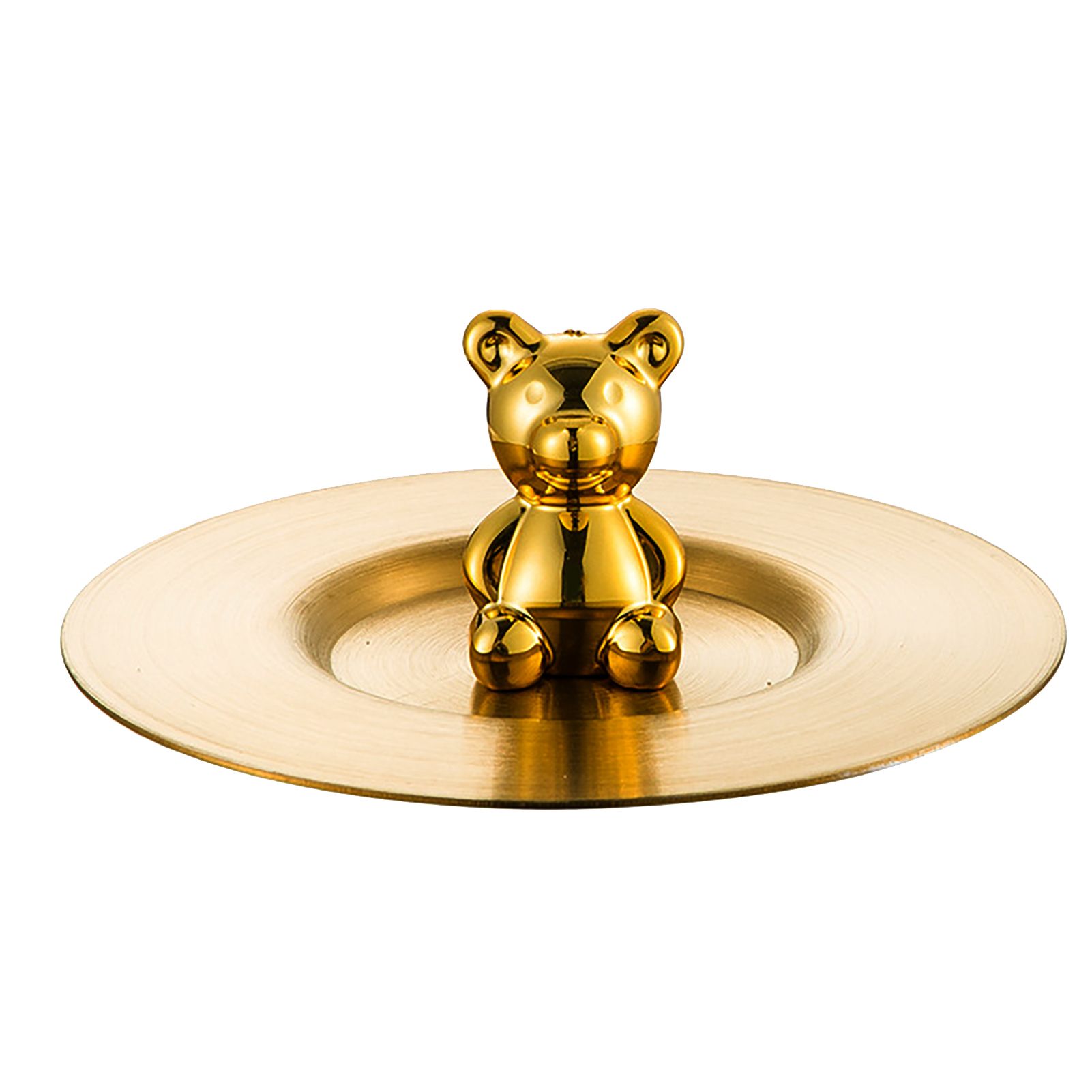 Cute Bear Cup Cover Stainless Steel Dustproof Rounded Edges Glossy Surface
