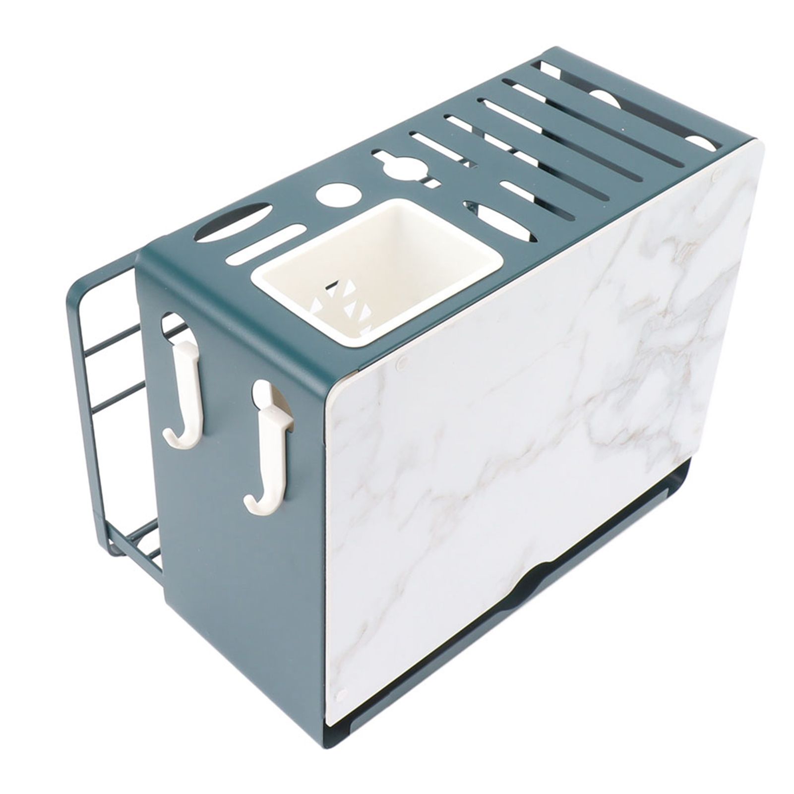Multifunctional Knife Blocks with White Plate Cutting Board Pot Lid Holder for view 4