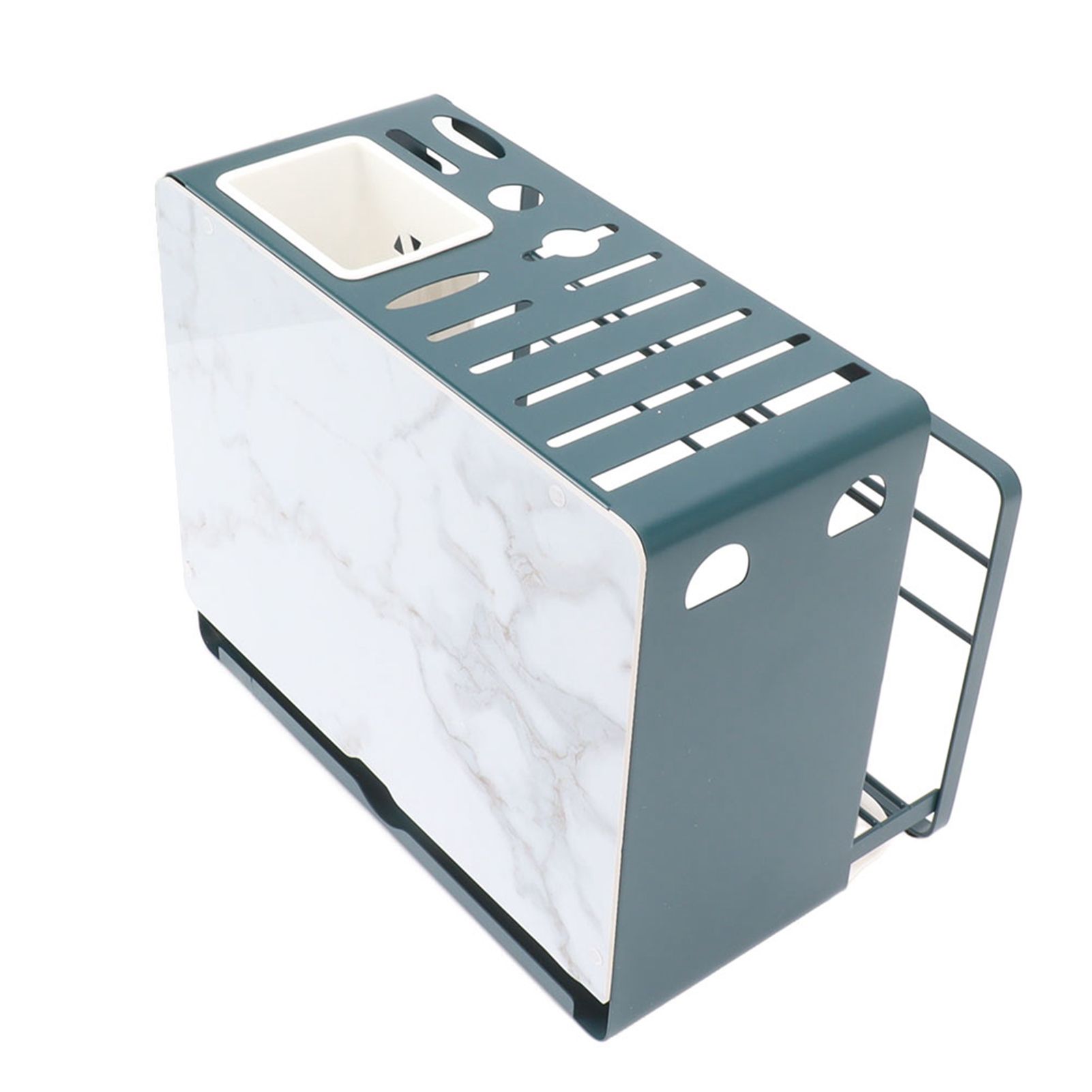 Multifunctional Knife Blocks with White Plate Cutting Board Pot Lid Holder for view 5