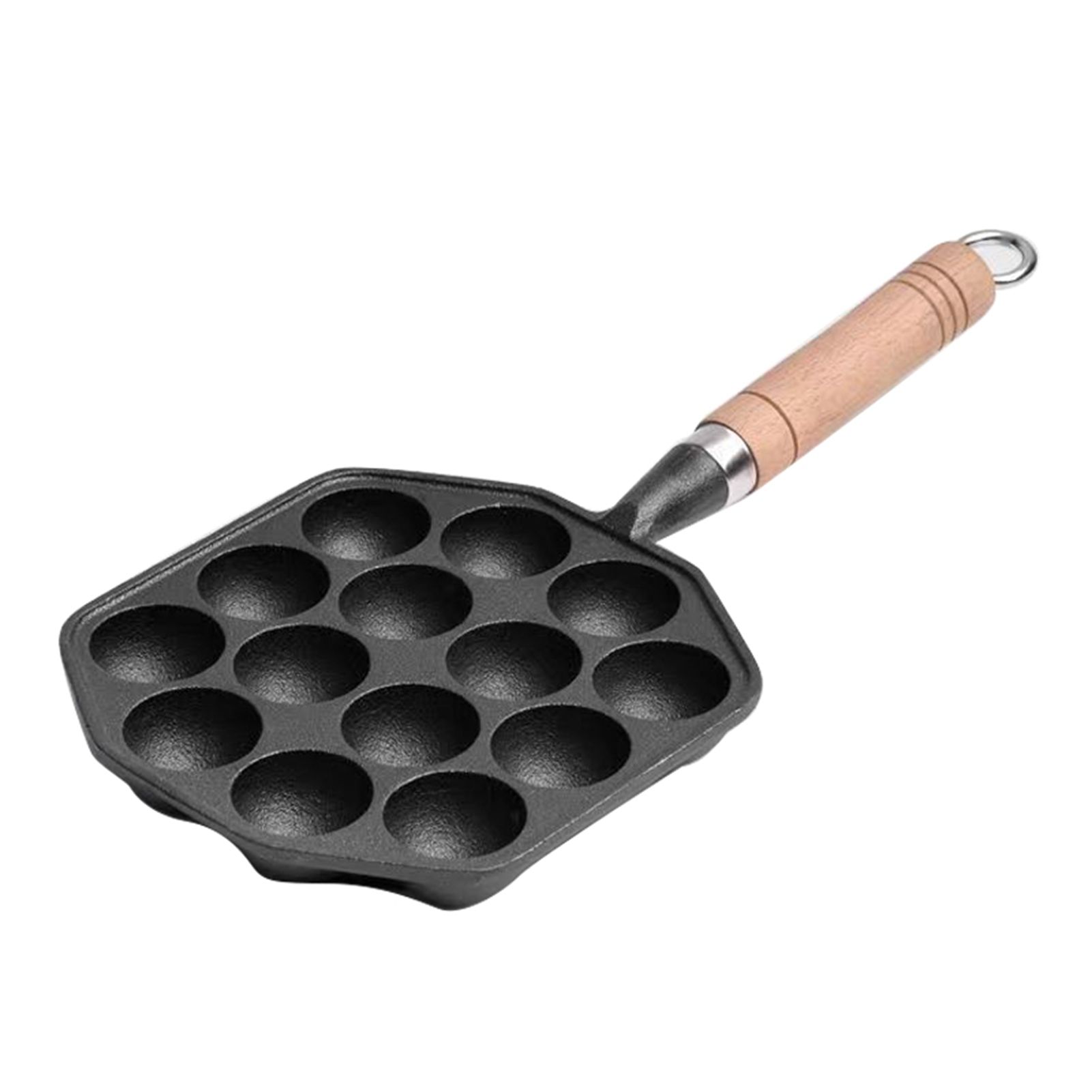 14 Holes Takoyaki Pan Nonstick Cast Iron Octopus Meat Balls Mold Maker with