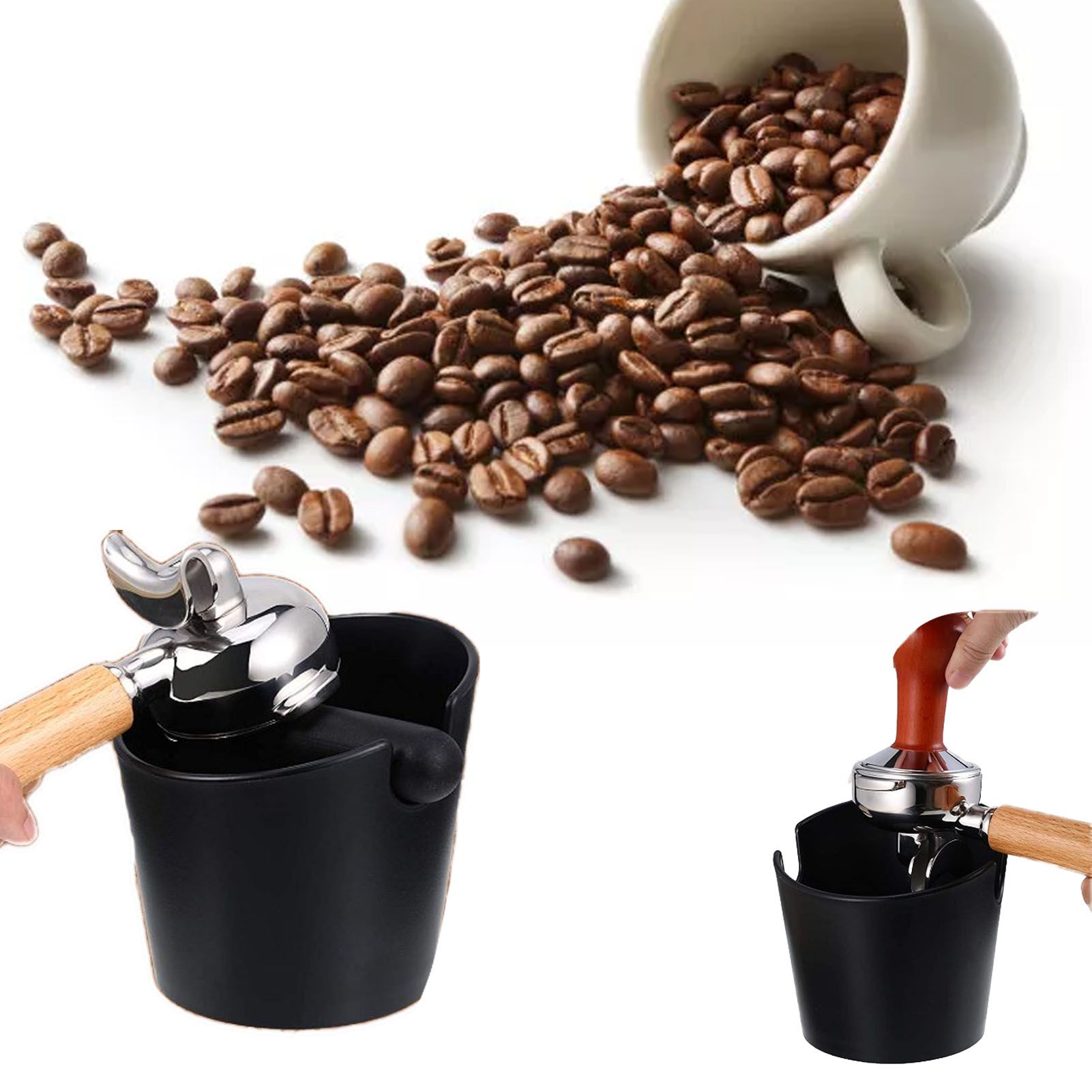 Coffee Knock Box Stainless Steel Coffee Grounds Knock Box with Knock Bar for view 11
