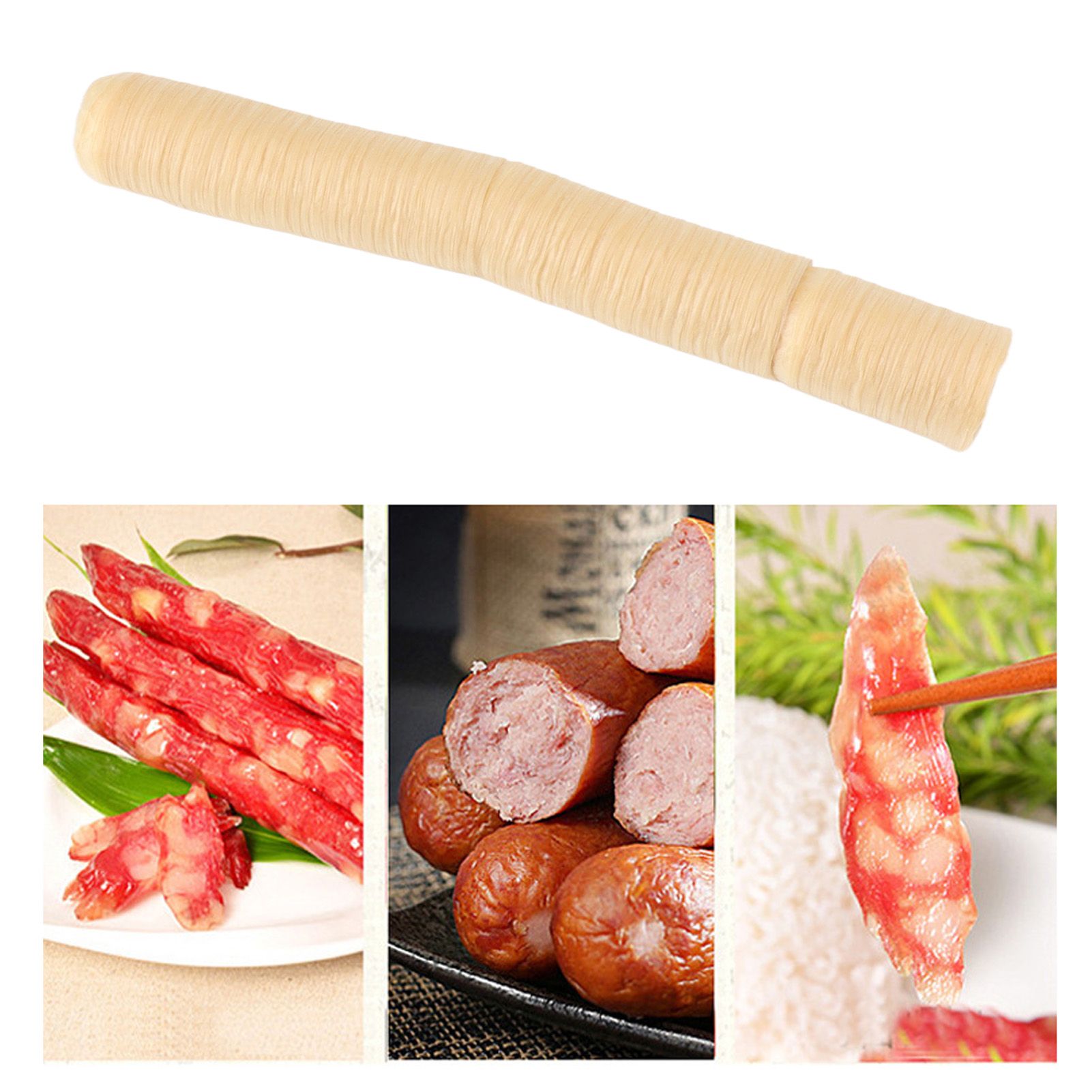 Edible Collagen Casing Dry Pig Sausage Casing Tube Uniform Sausage Collagen view 12