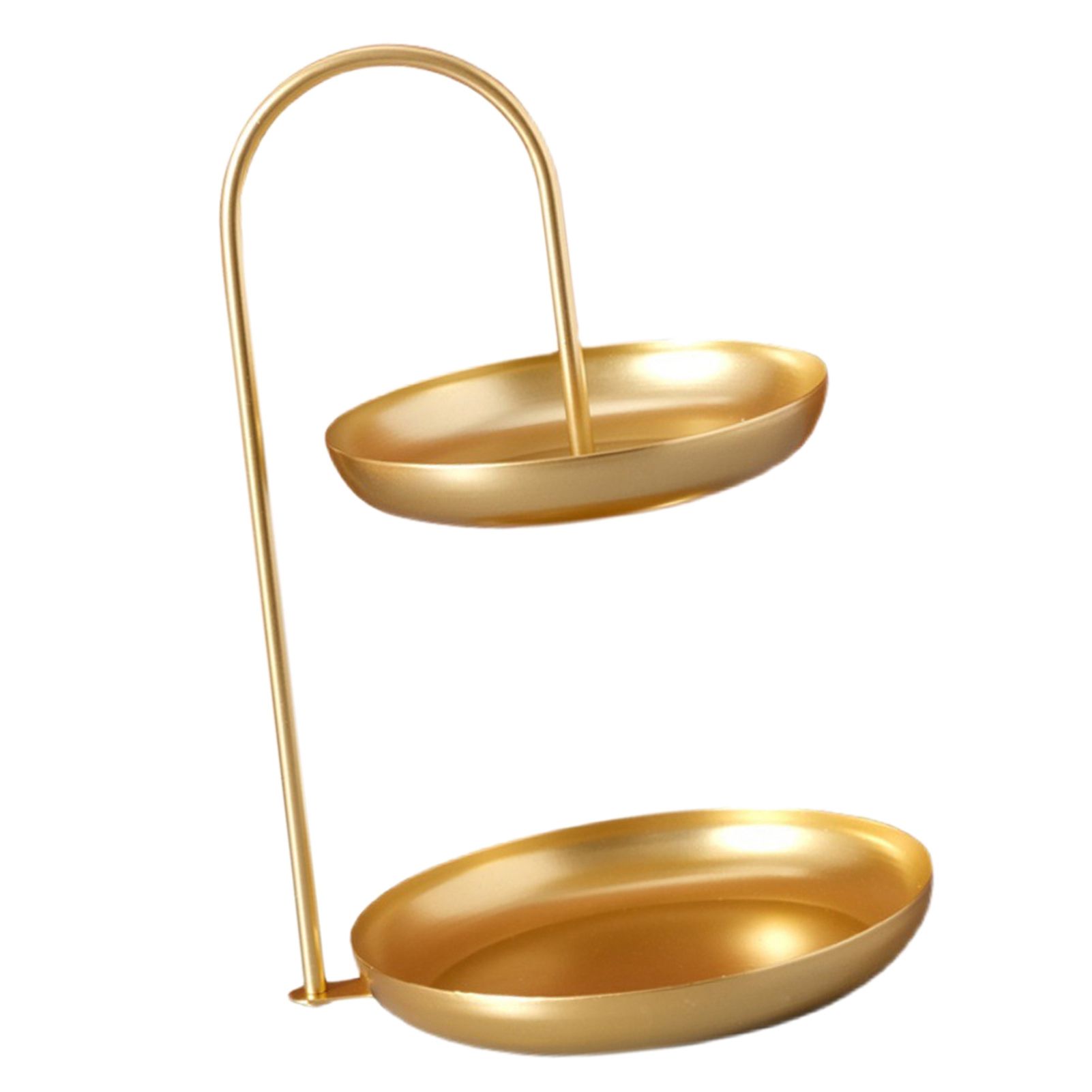 2 Tier Iron Fruit Serving Tray Waterproof Multi Tier Storage Platter for view 4