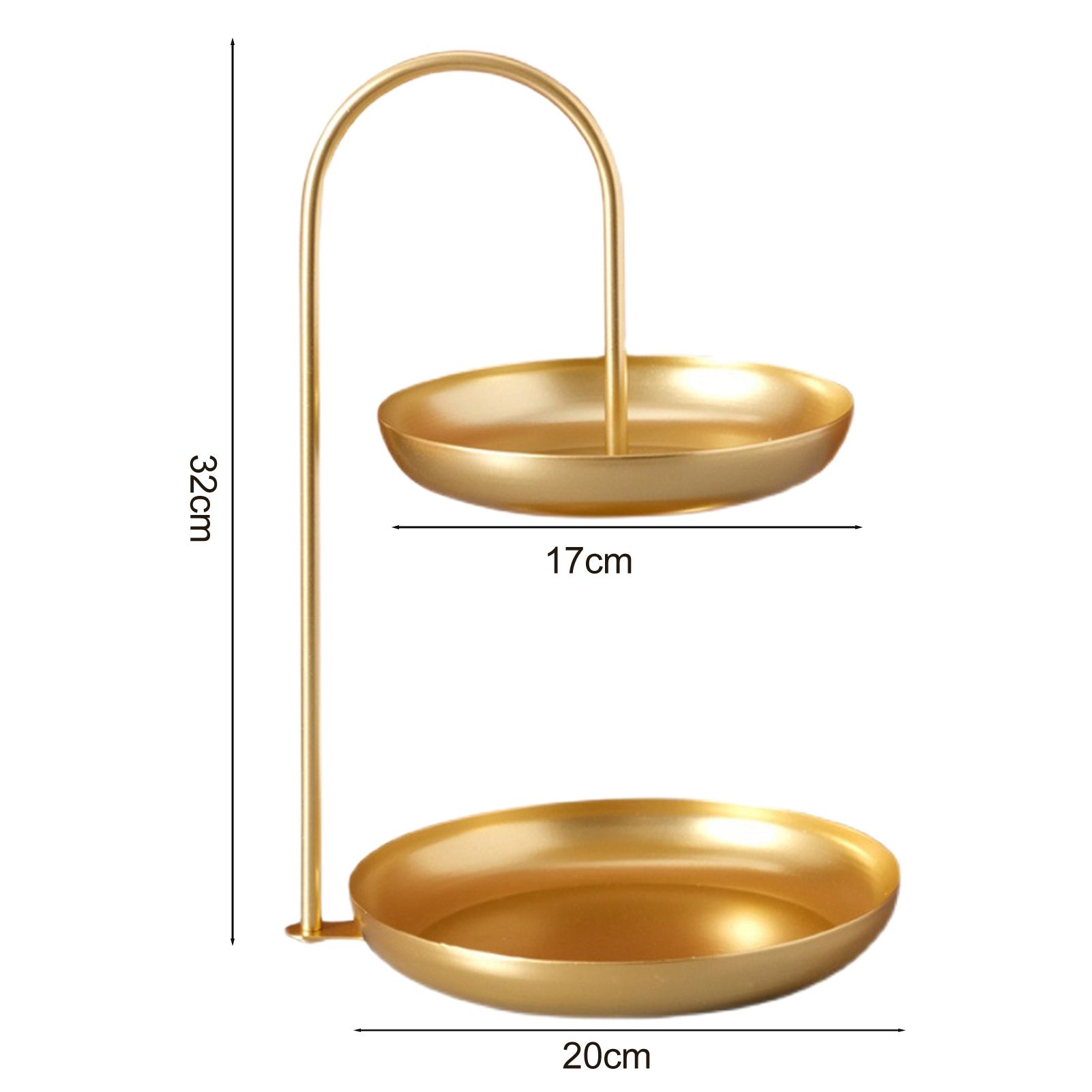 2 Tier Iron Fruit Serving Tray Waterproof Multi Tier Storage Platter for view 10