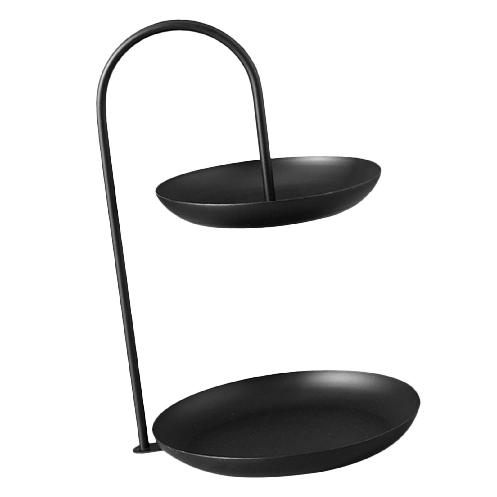 2 Tier Iron Fruit Serving Tray Waterproof Multi Tier Storage Platter for view 4
