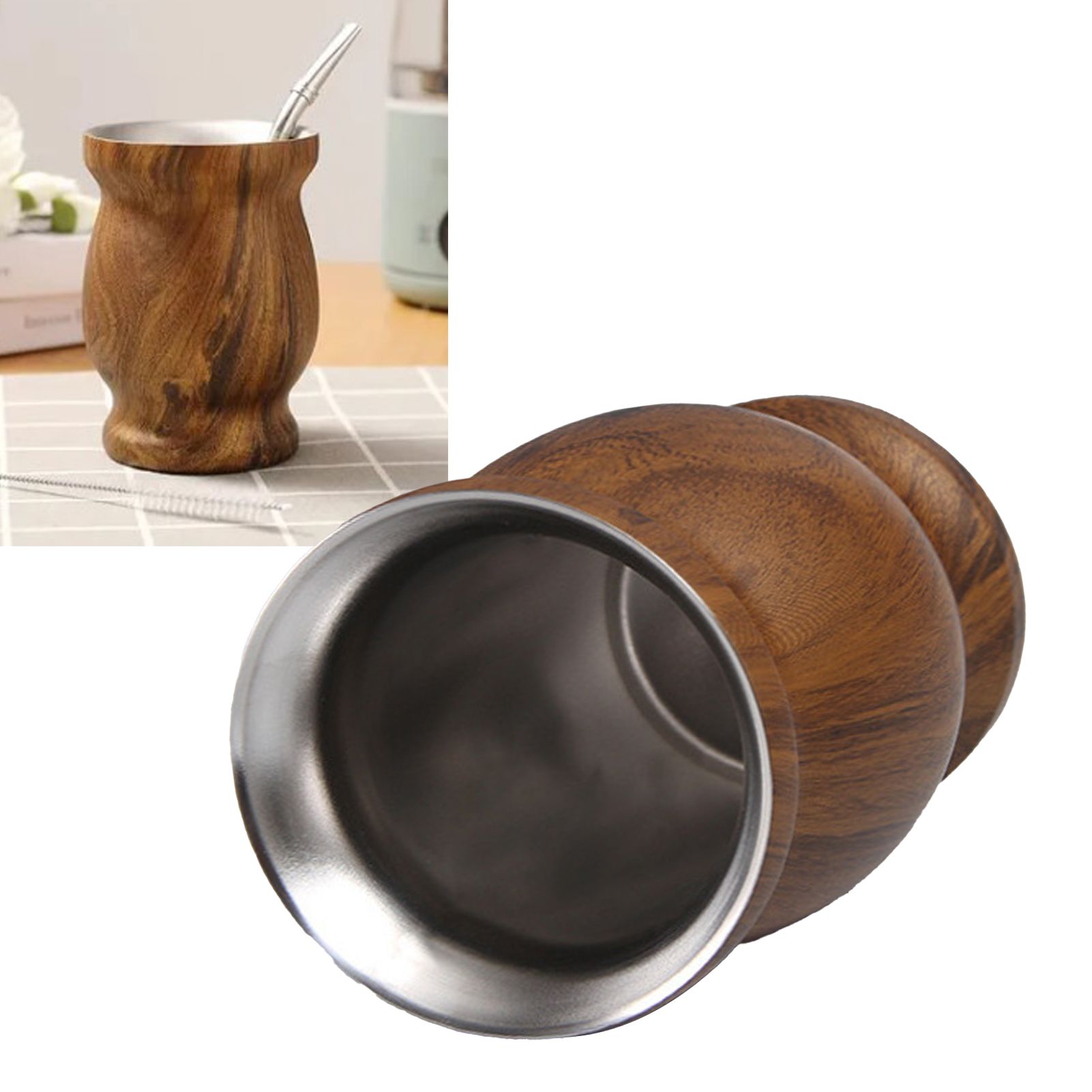 Gourd Cup Double Walled Stainless Steel Insulation Cup for Coffee Beverage Tea 8oz view 6