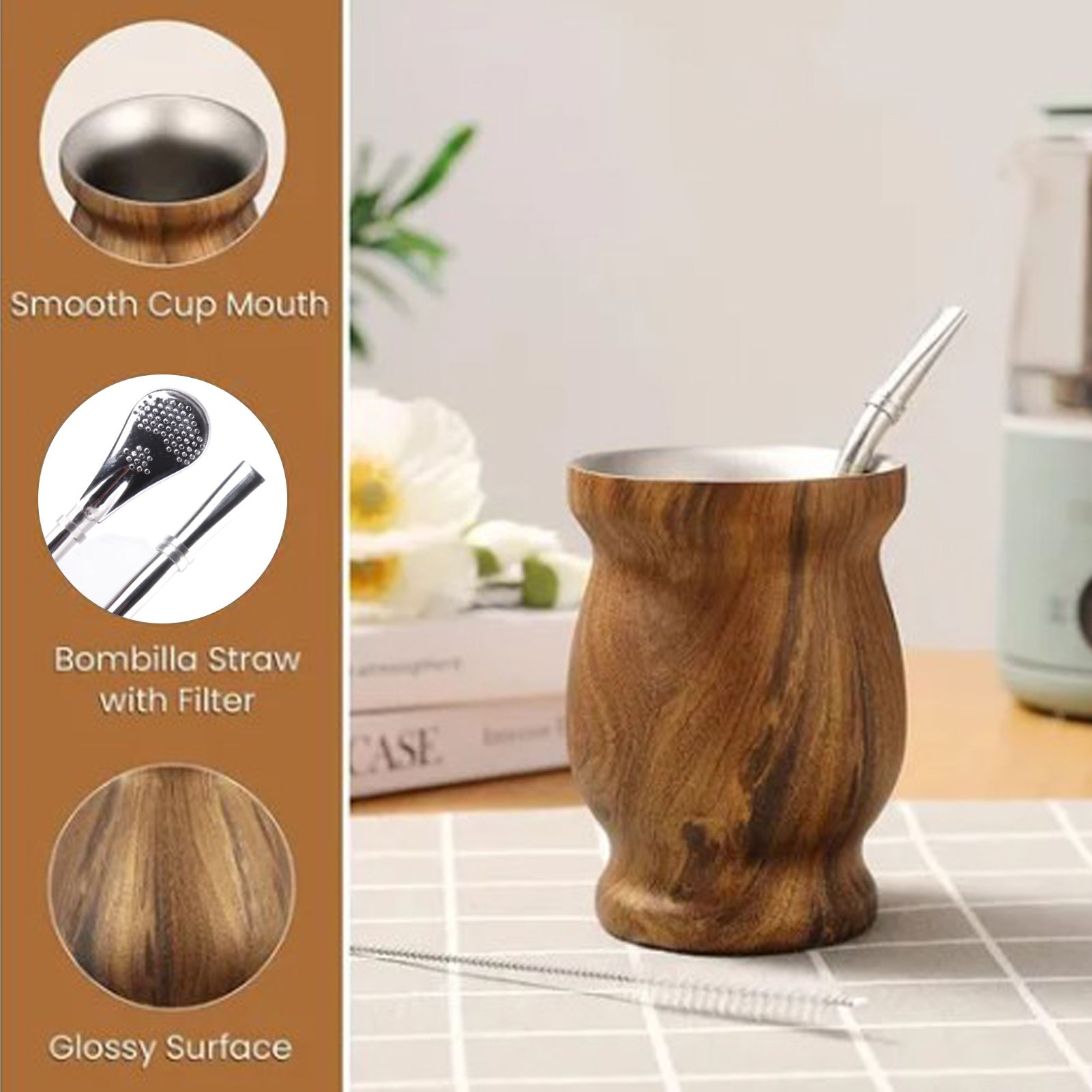 Gourd Cup Double Walled Stainless Steel Insulation Cup for Coffee Beverage Tea 8oz view 11