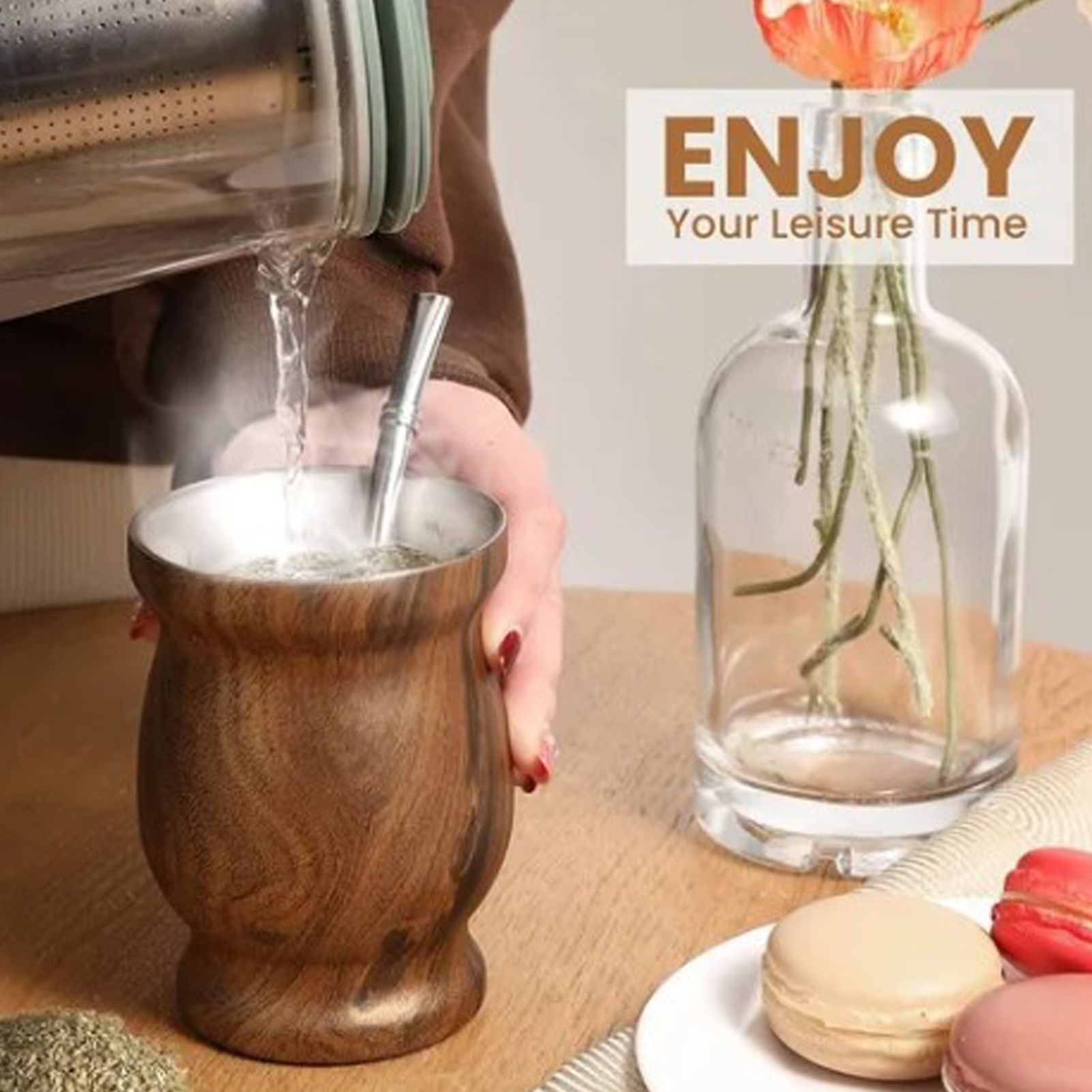 Gourd Cup Double Walled Stainless Steel Insulation Cup for Coffee Beverage Tea 8oz view 12