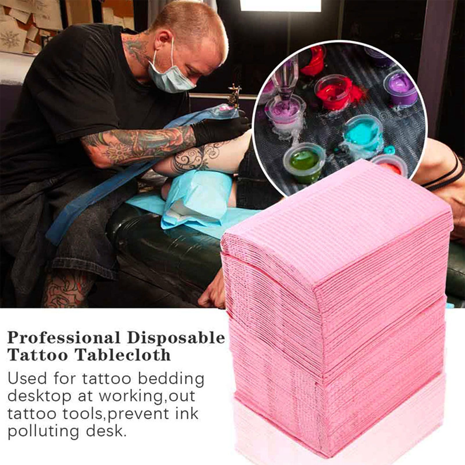 125PCS Tattoo Clean Pad Good Absorption Thick Cloth Disposable Tattoo view 10