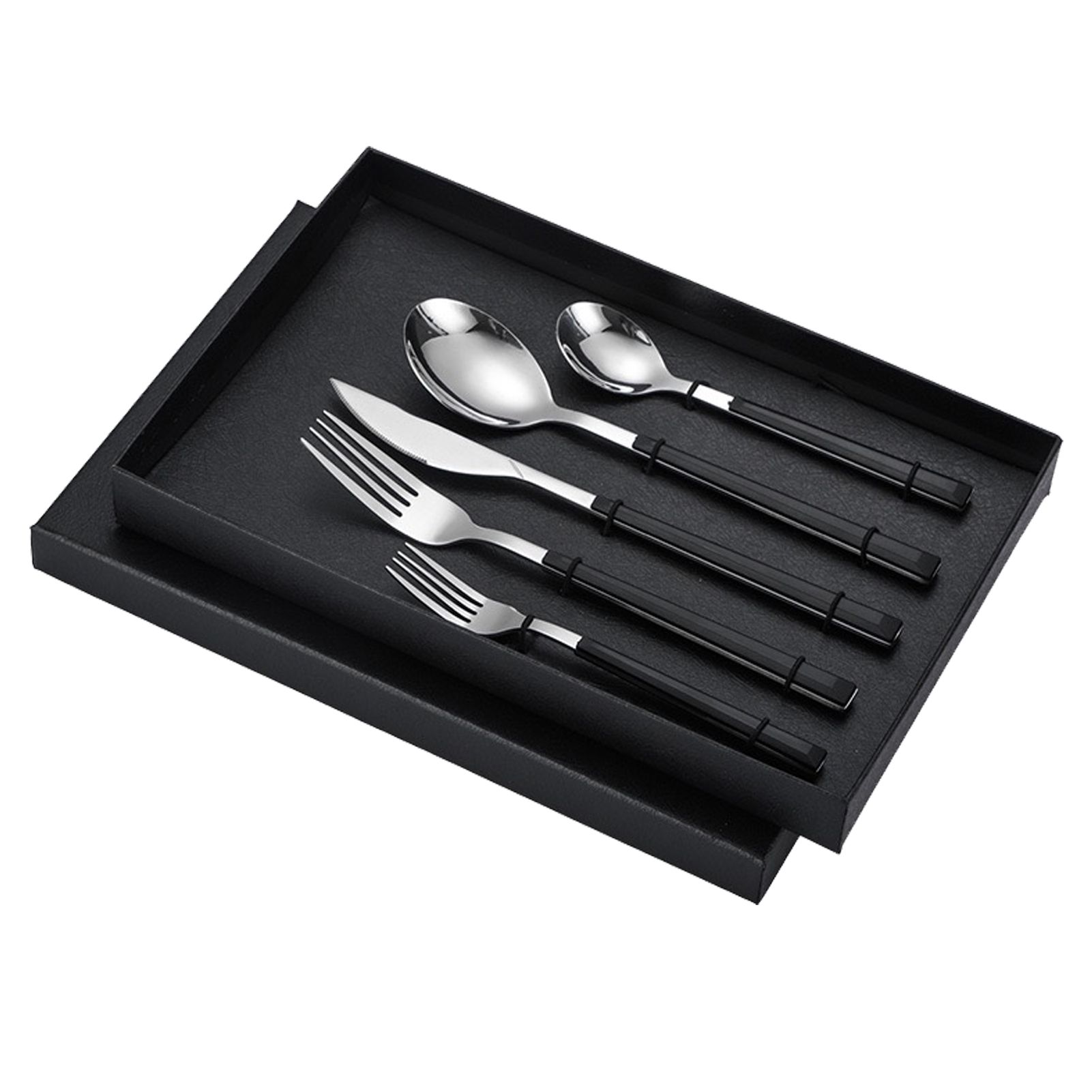 Tableware Cutlery Set Stainless Steel Dinner Knives Forks Spoons Eating view 2