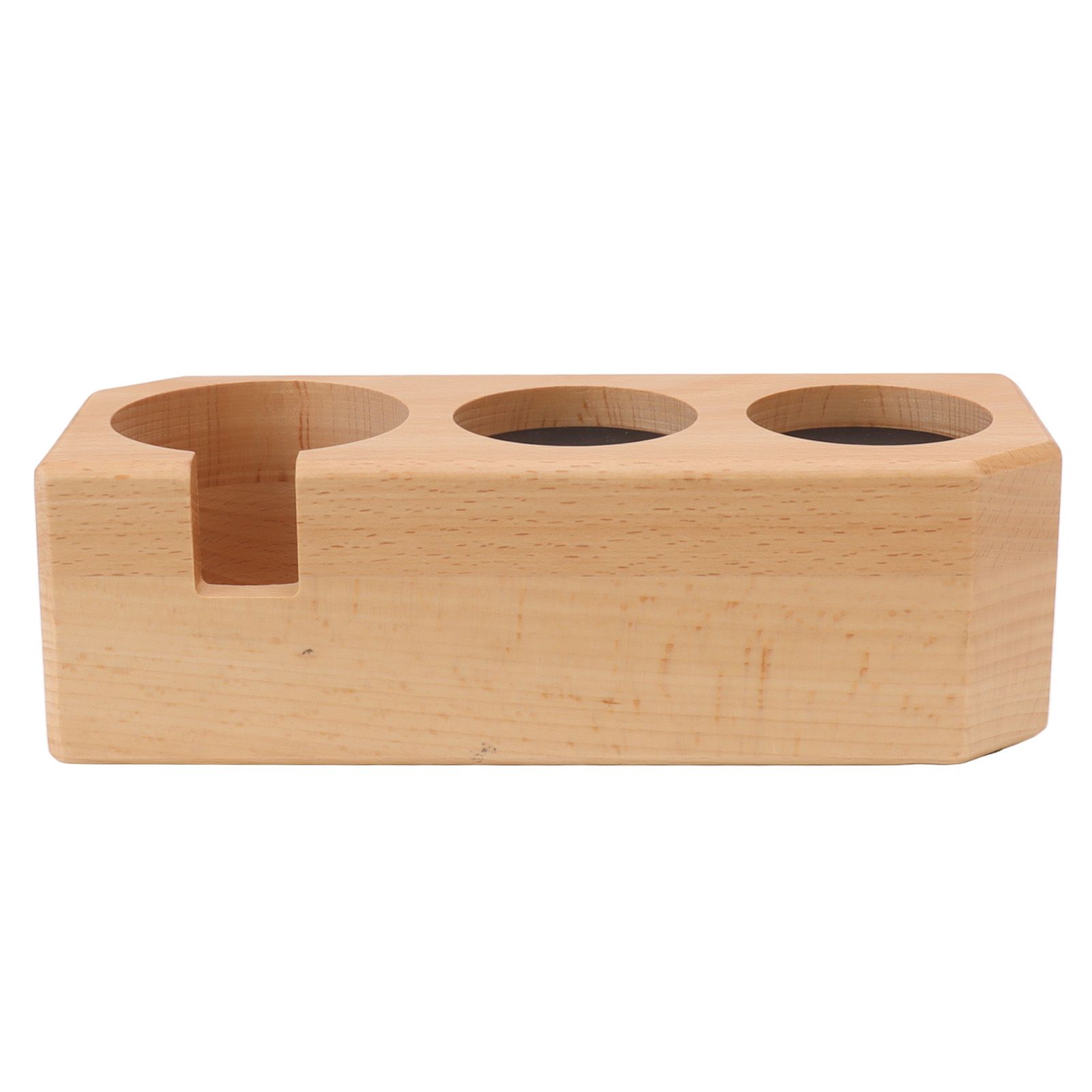 Tamping Station Beech Wood Tamper Mat Stand with Anti Slip Pad for Coffee Bar
