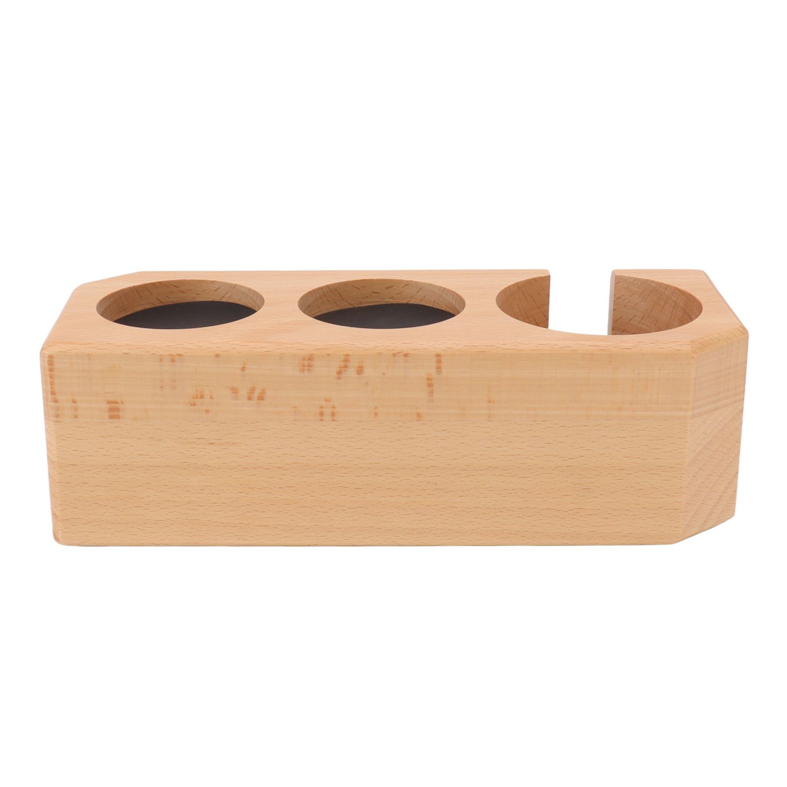Tamping Station Beech Wood Tamper Mat Stand with Anti Slip Pad for Coffee Bar view 4