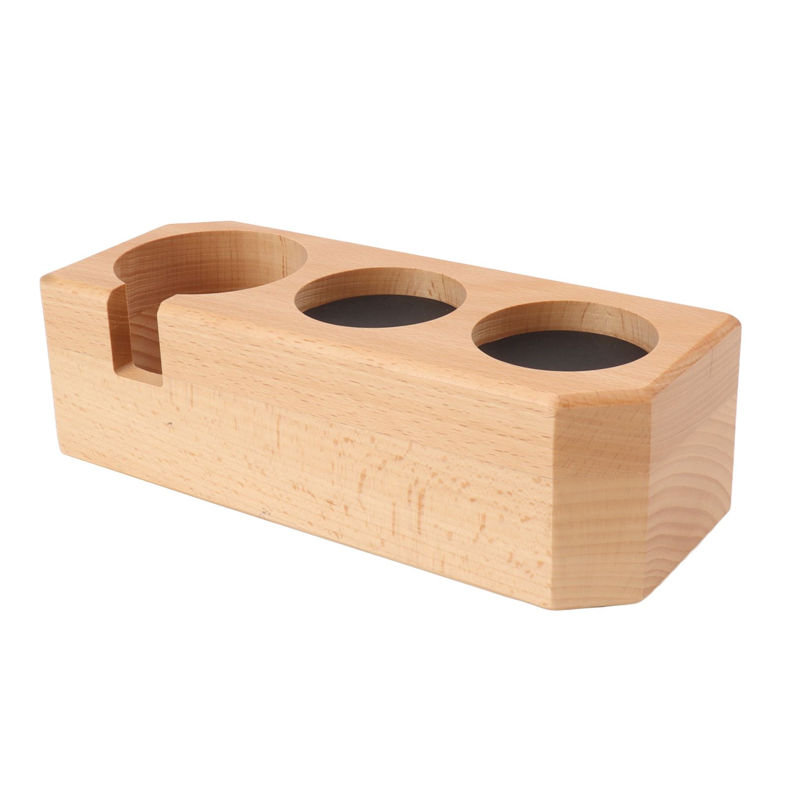 Tamping Station Beech Wood Tamper Mat Stand with Anti Slip Pad for Coffee Bar view 5