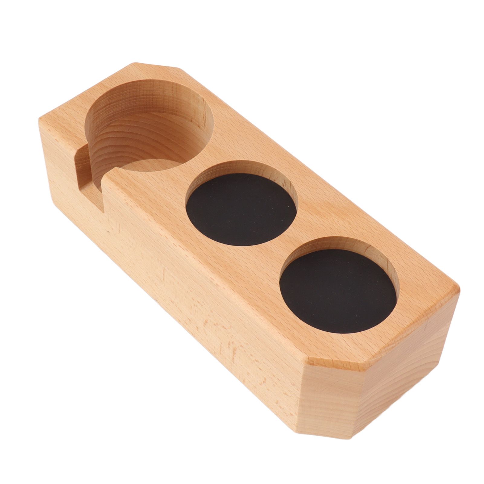 Tamping Station Beech Wood Tamper Mat Stand with Anti Slip Pad for Coffee Bar view 6