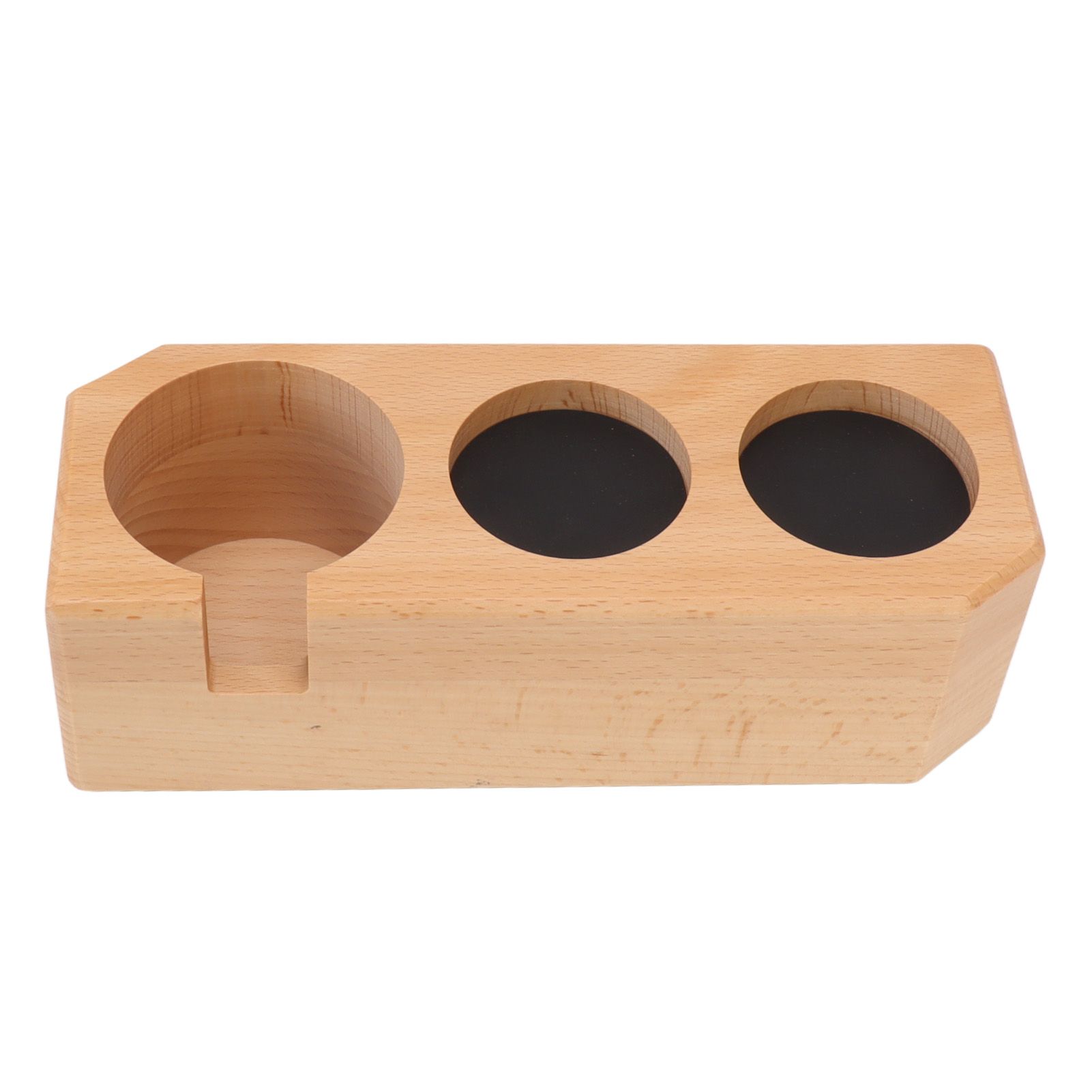 Tamping Station Beech Wood Tamper Mat Stand with Anti Slip Pad for Coffee Bar view 7