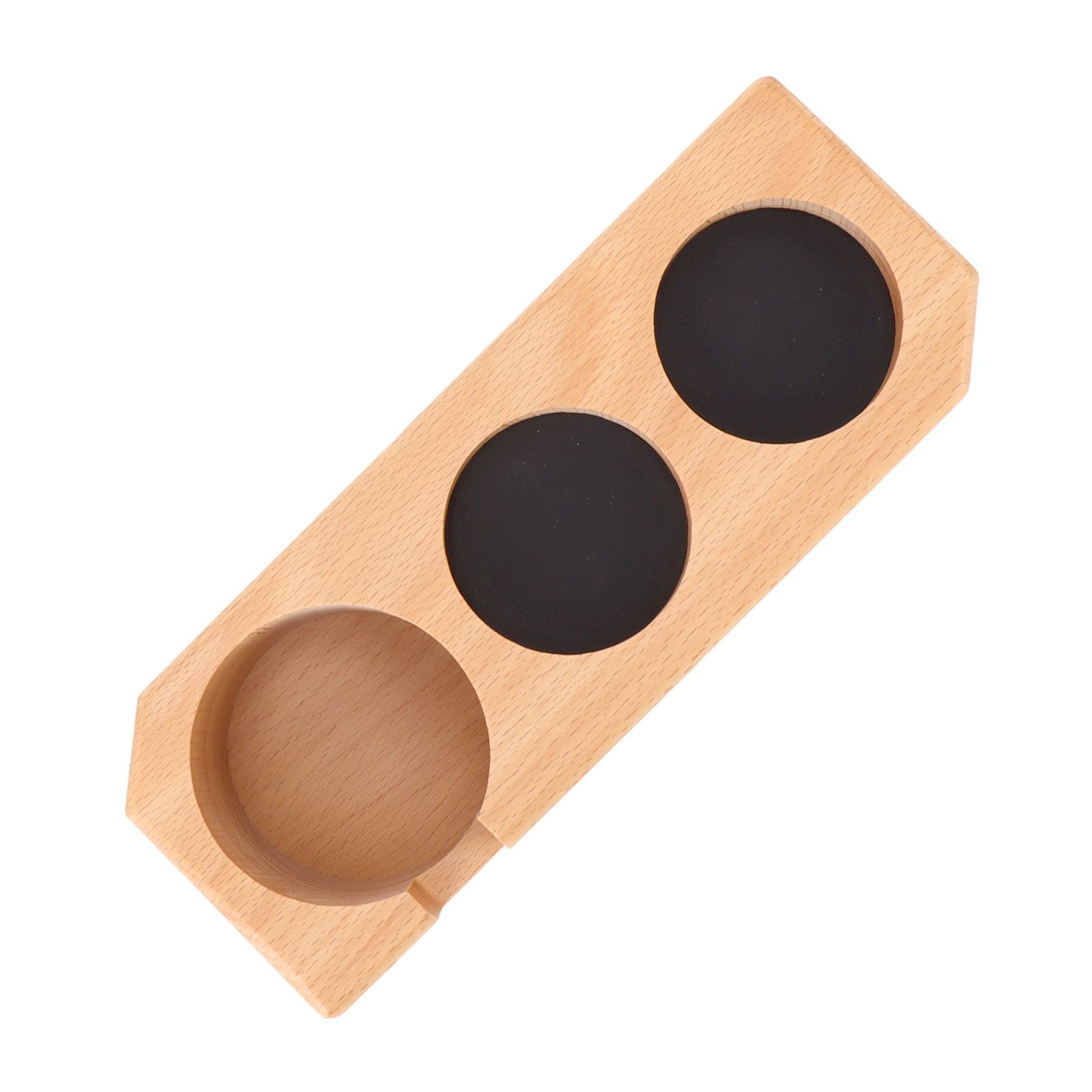 Tamping Station Beech Wood Tamper Mat Stand with Anti Slip Pad for Coffee Bar view 8